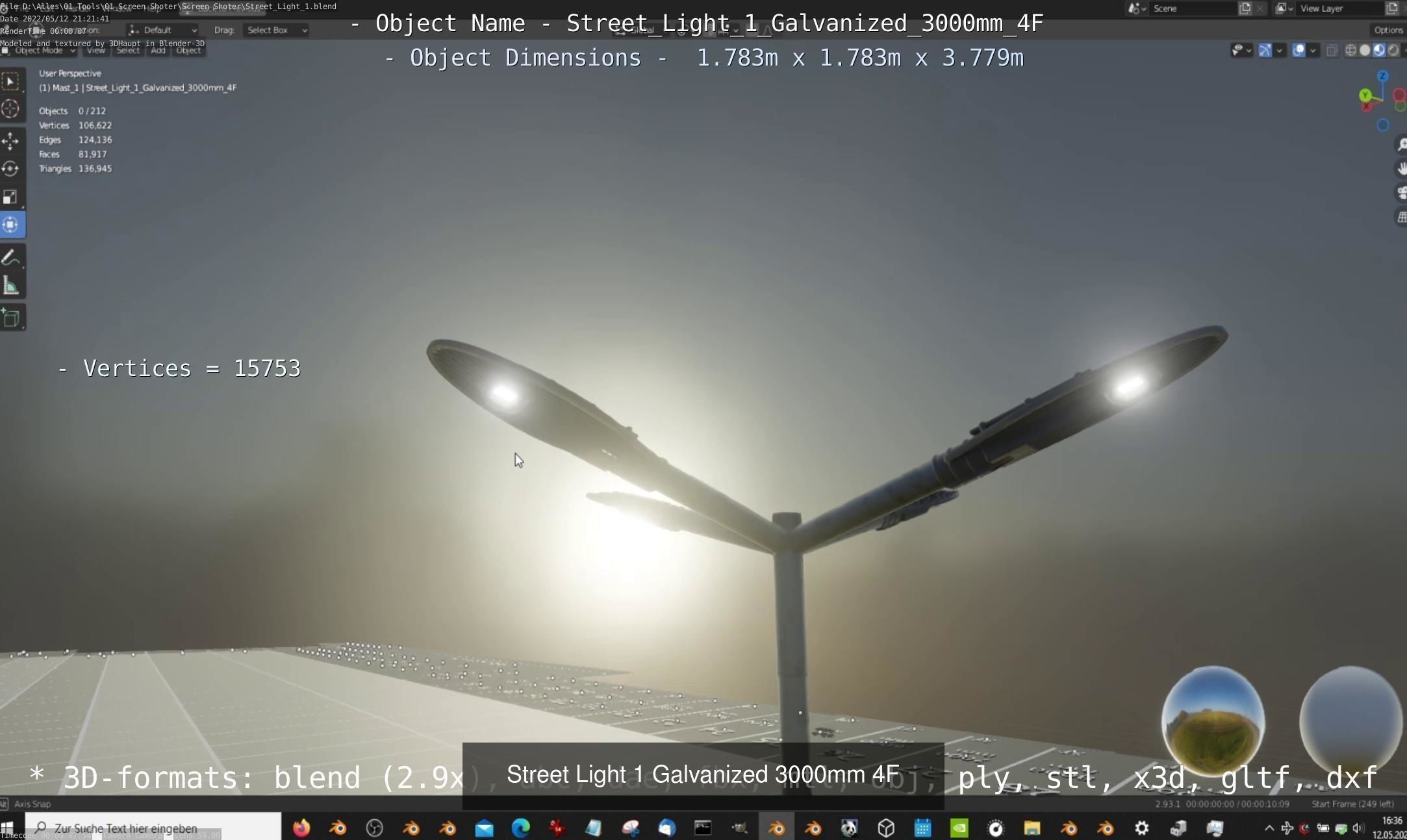 Street Light 1 2 3 4 5 Galvanized 3D Model Collection_61