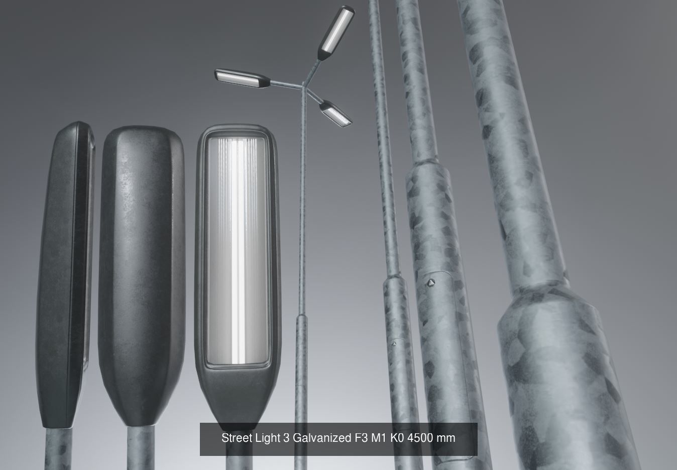 Street Light 1 2 3 4 5 Galvanized 3D Model Collection_143