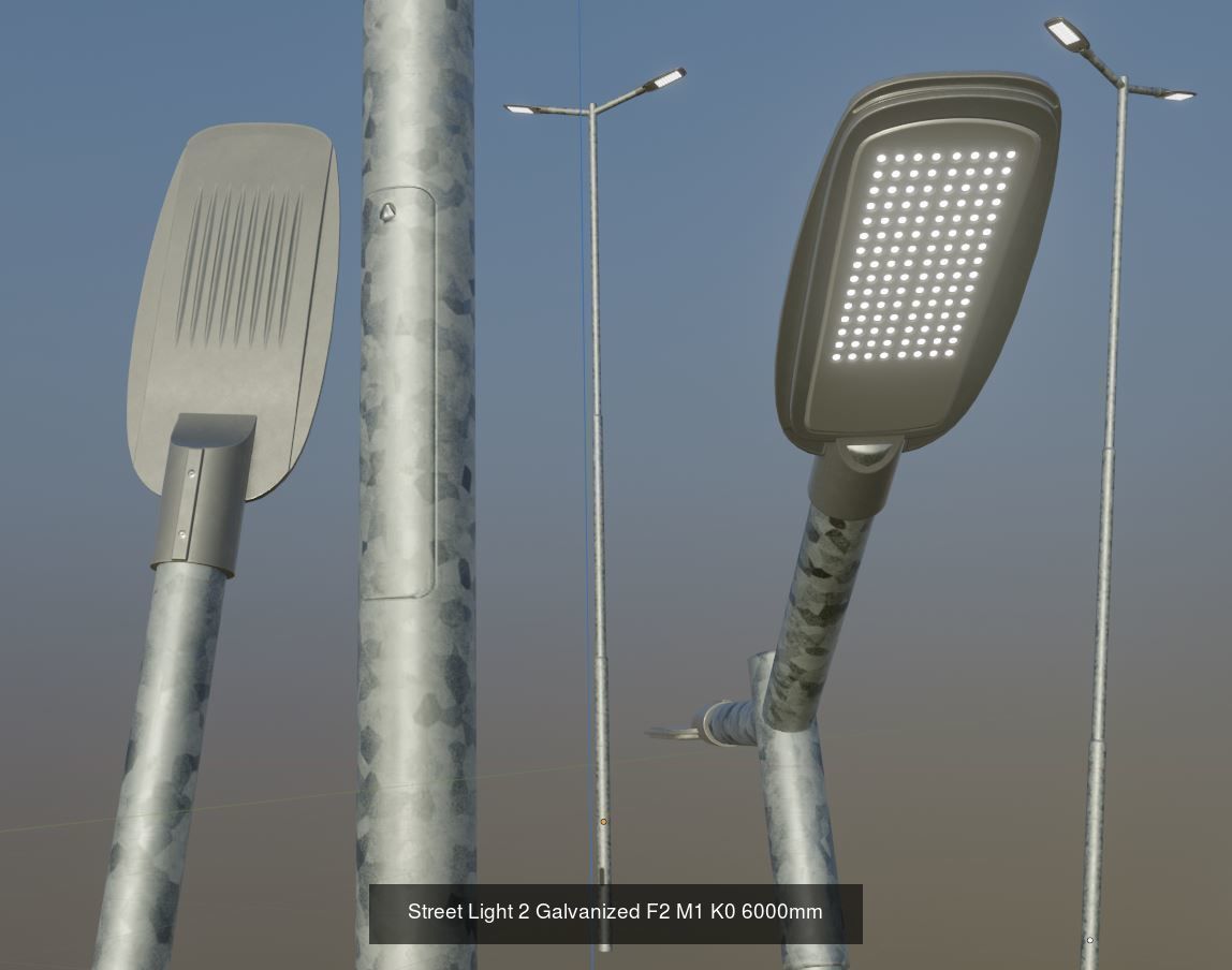 Street Light 1 2 3 4 5 Galvanized 3D Model Collection_92