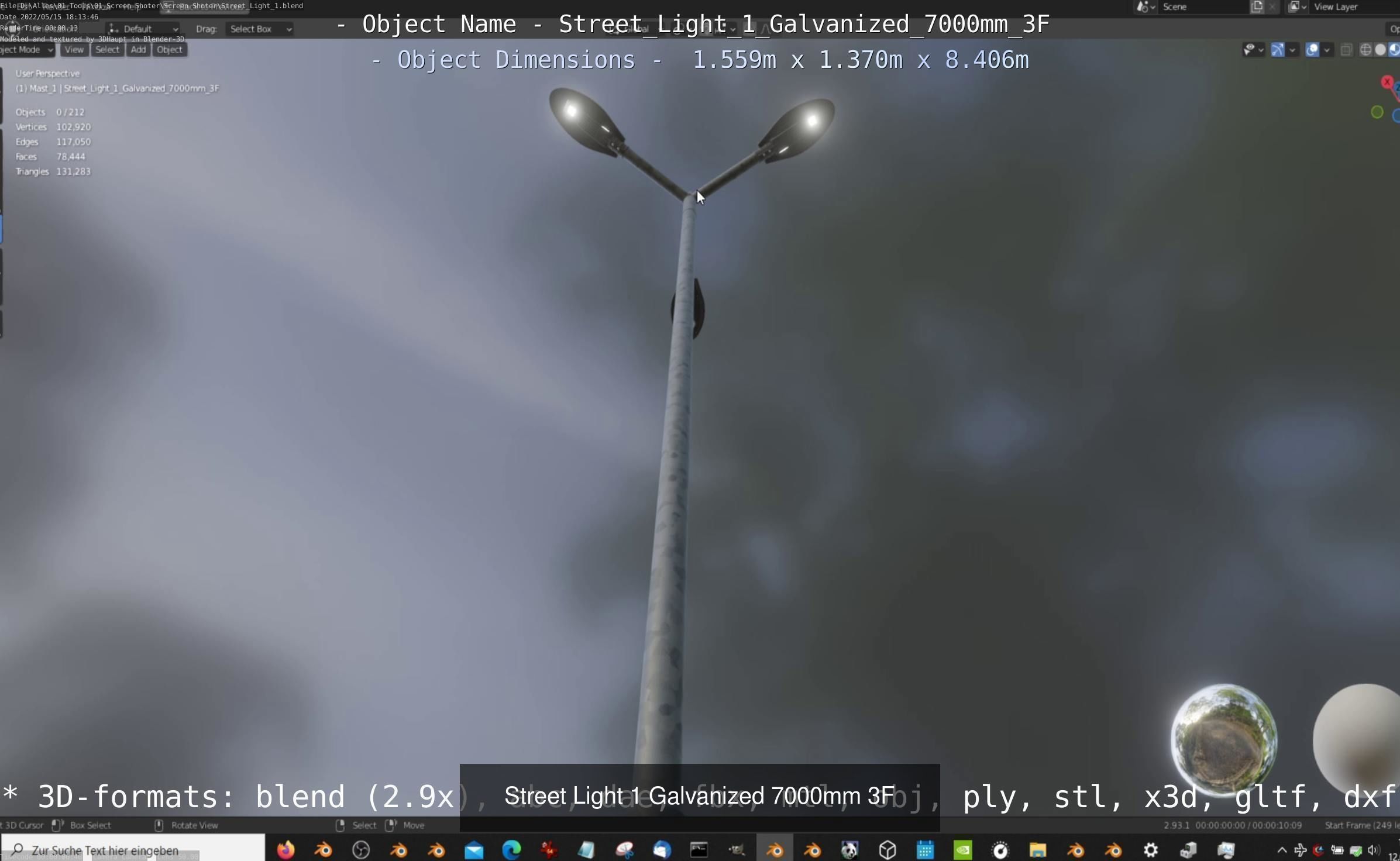 Street Light 1 2 3 4 5 Galvanized 3D Model Collection_42