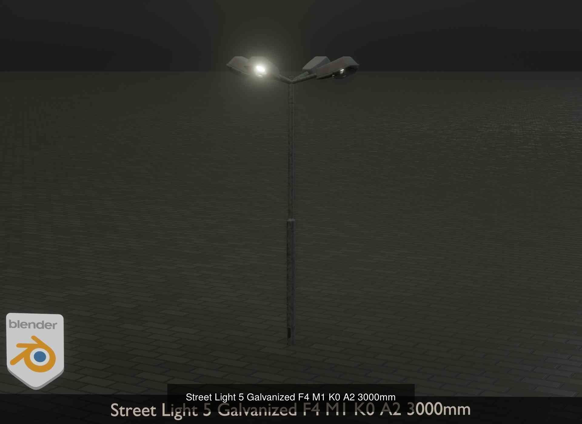 Street Light 1 2 3 4 5 Galvanized 3D Model Collection_211
