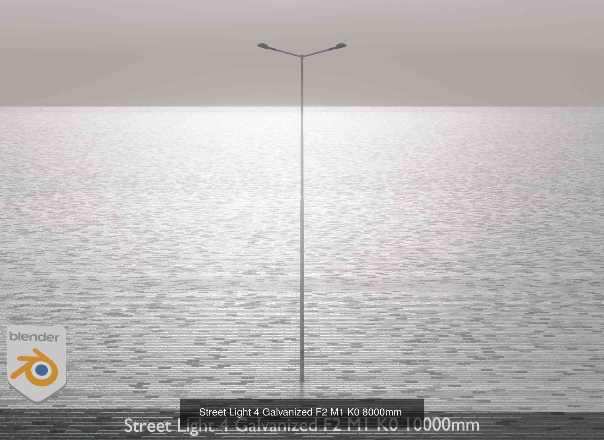 Street Light 1 2 3 4 5 Galvanized 3D Model Collection_166
