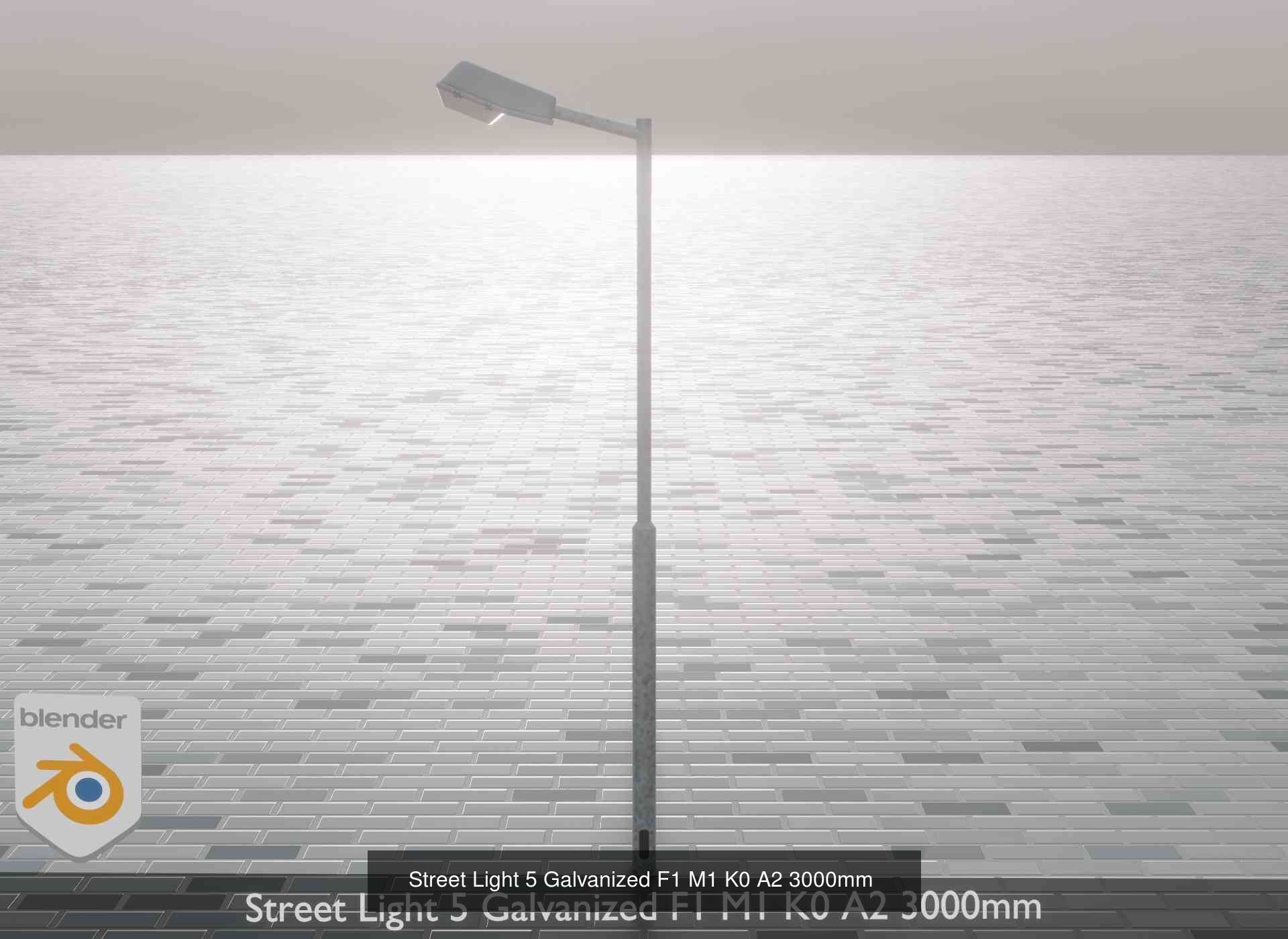 Street Light 1 2 3 4 5 Galvanized 3D Model Collection_193