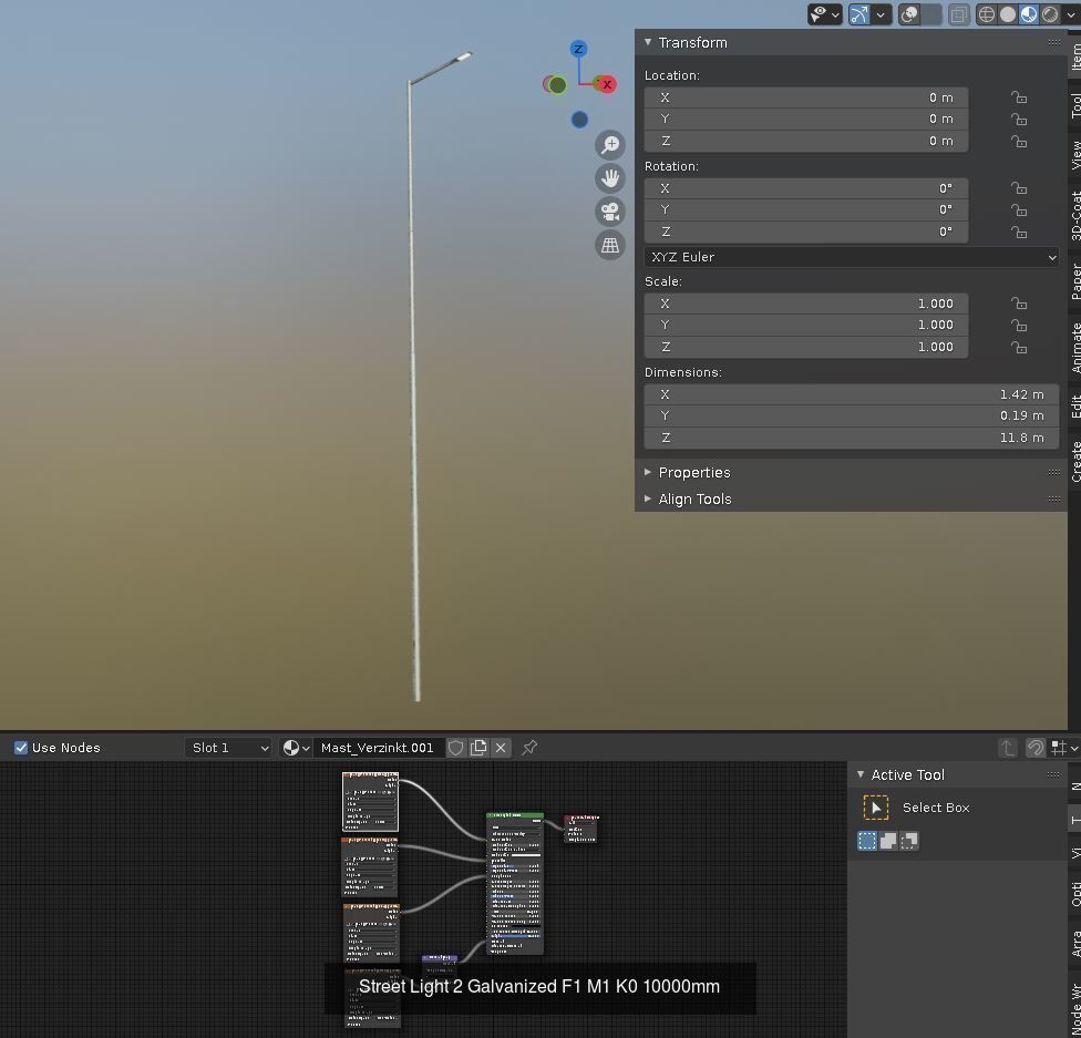 Street Light 1 2 3 4 5 Galvanized 3D Model Collection_74