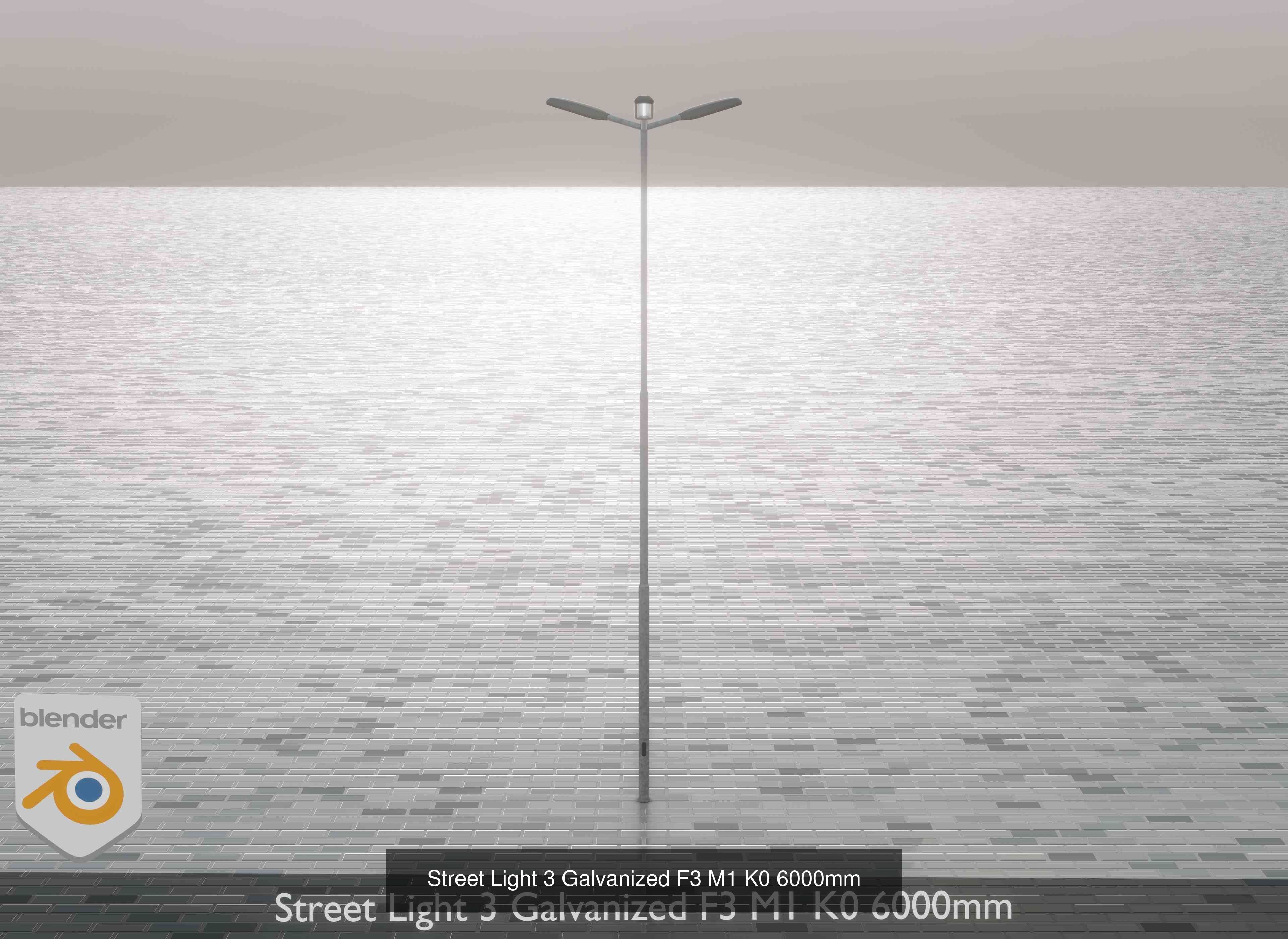 Street Light 1 2 3 4 5 Galvanized 3D Model Collection_130