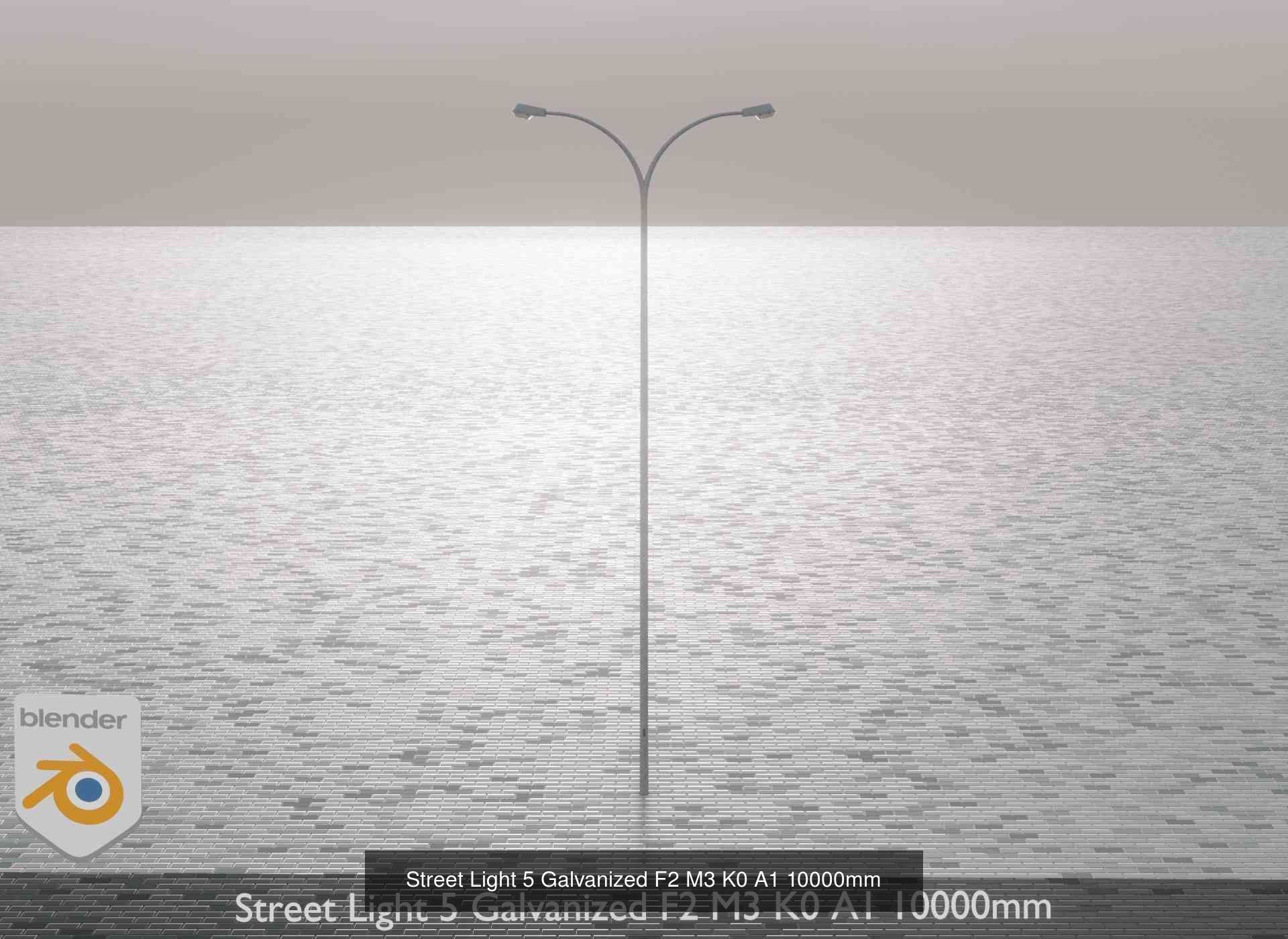 Street Light 1 2 3 4 5 Galvanized 3D Model Collection_202