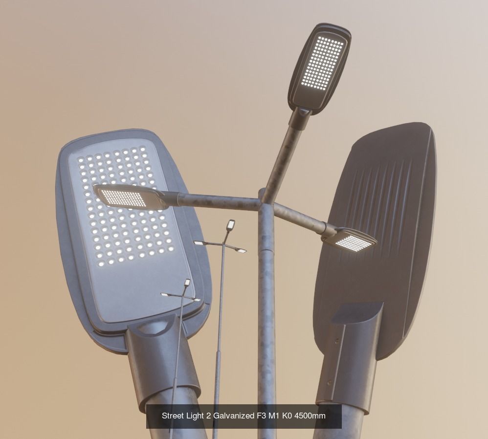 Street Light 1 2 3 4 5 Galvanized 3D Model Collection_62
