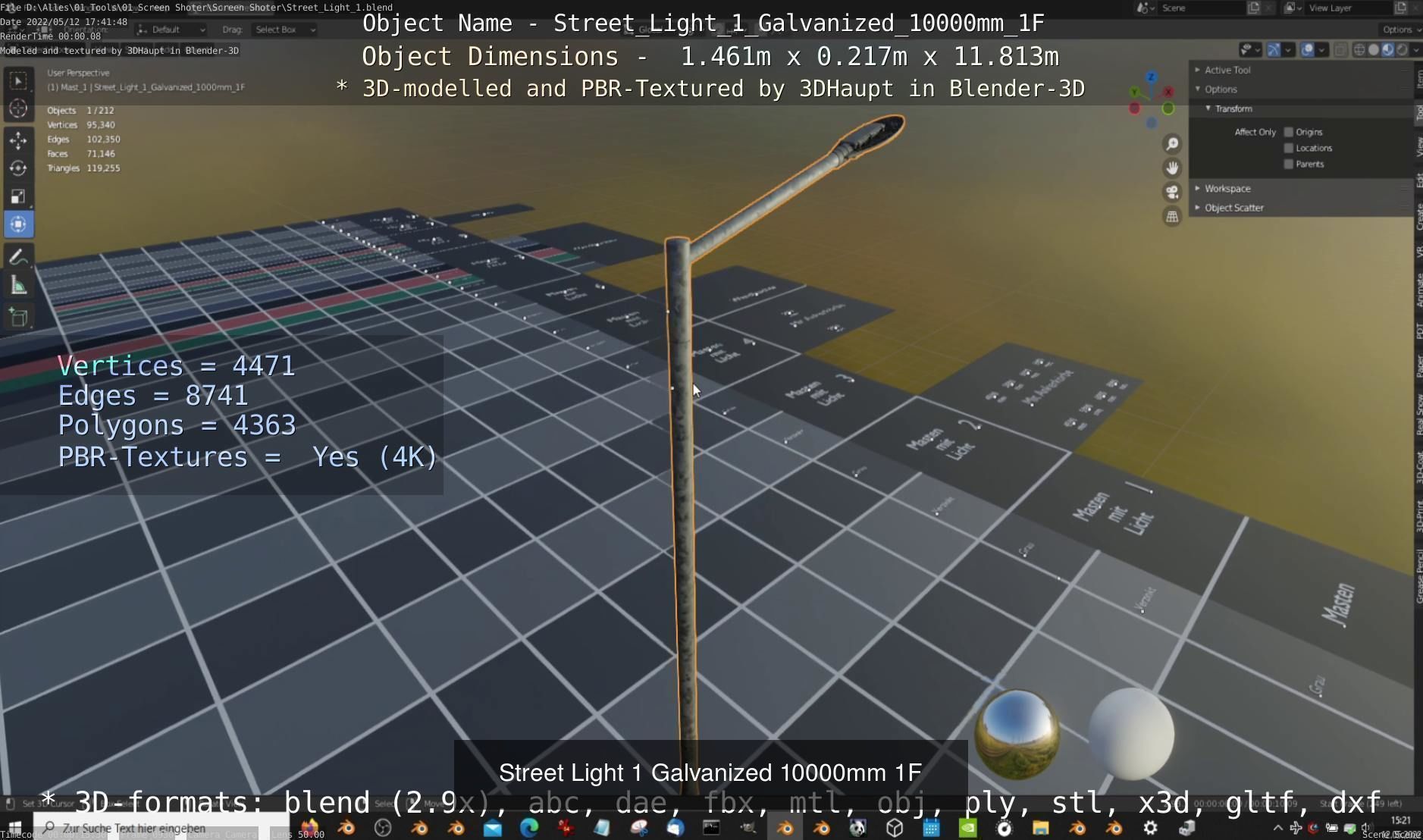 Street Light 1 2 3 4 5 Galvanized 3D Model Collection_66