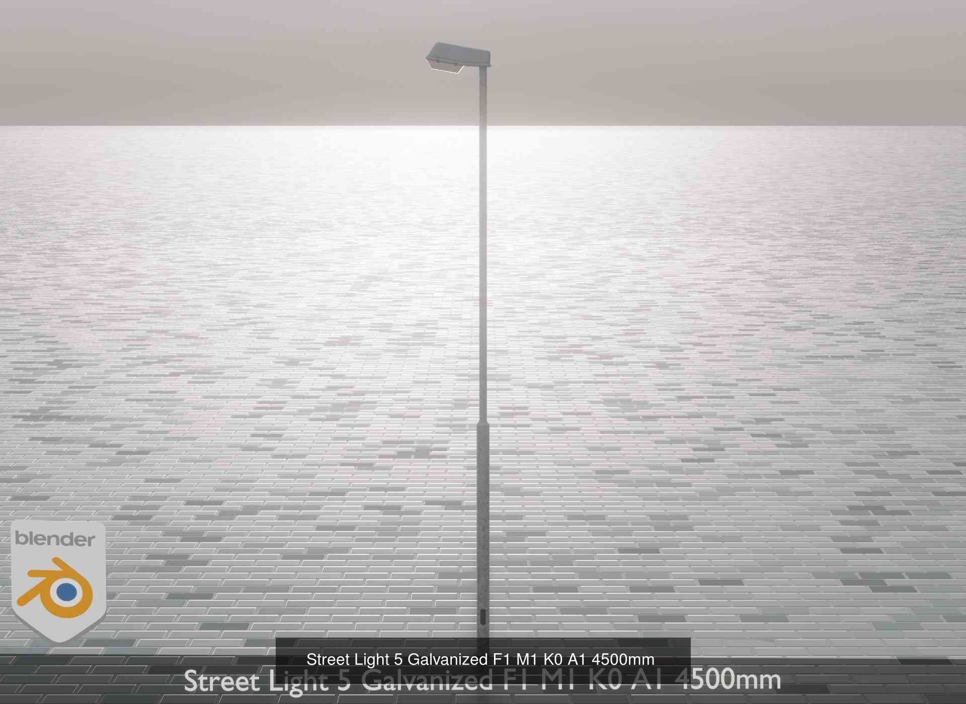 Street Light 1 2 3 4 5 Galvanized 3D Model Collection_187
