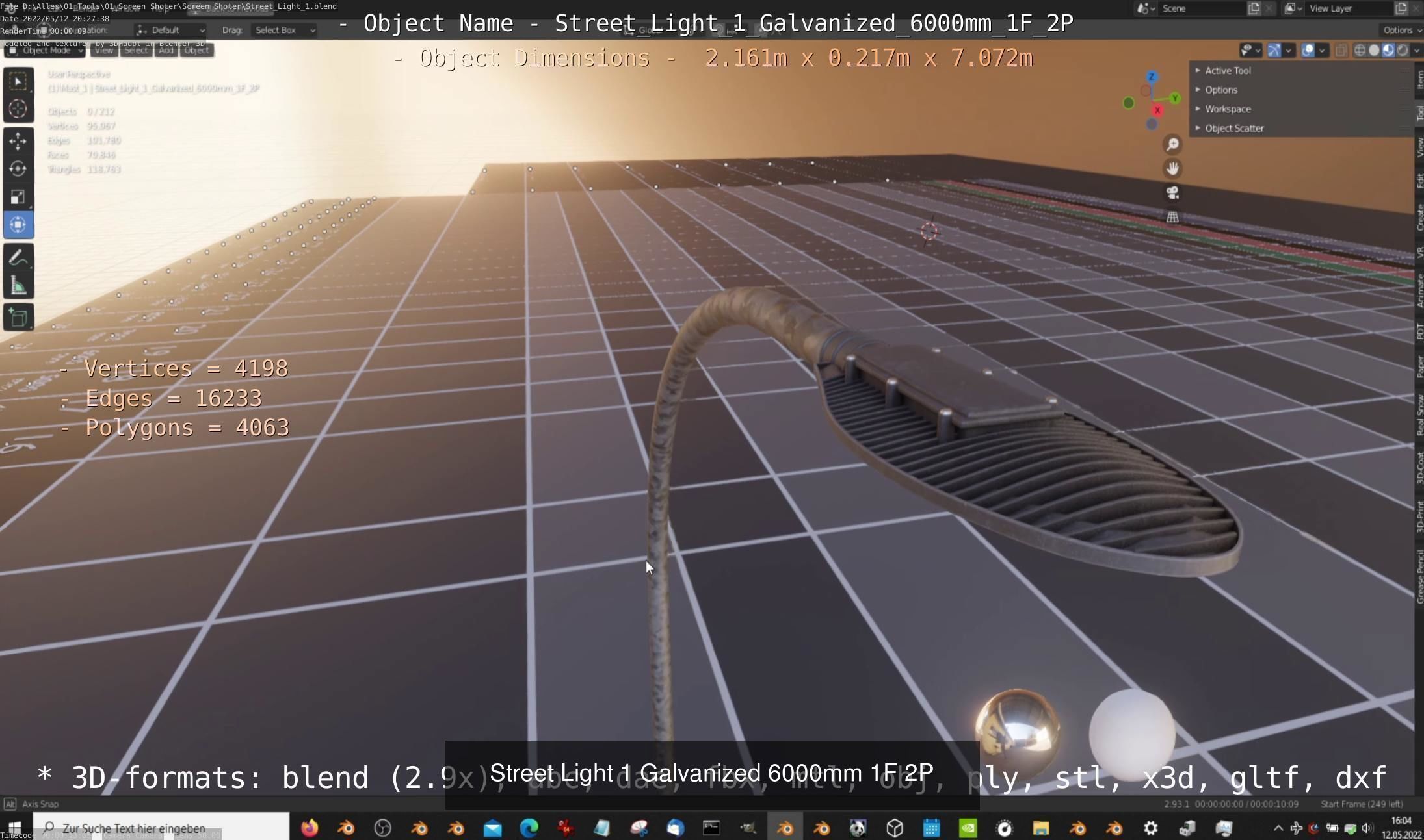 Street Light 1 2 3 4 5 Galvanized 3D Model Collection_50