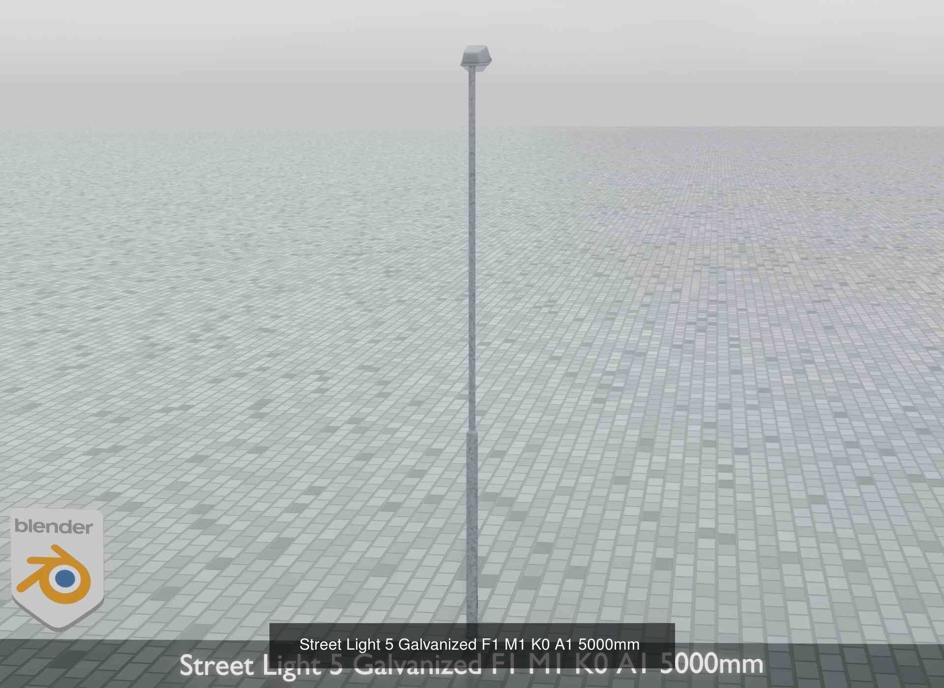 Street Light 1 2 3 4 5 Galvanized 3D Model Collection_188