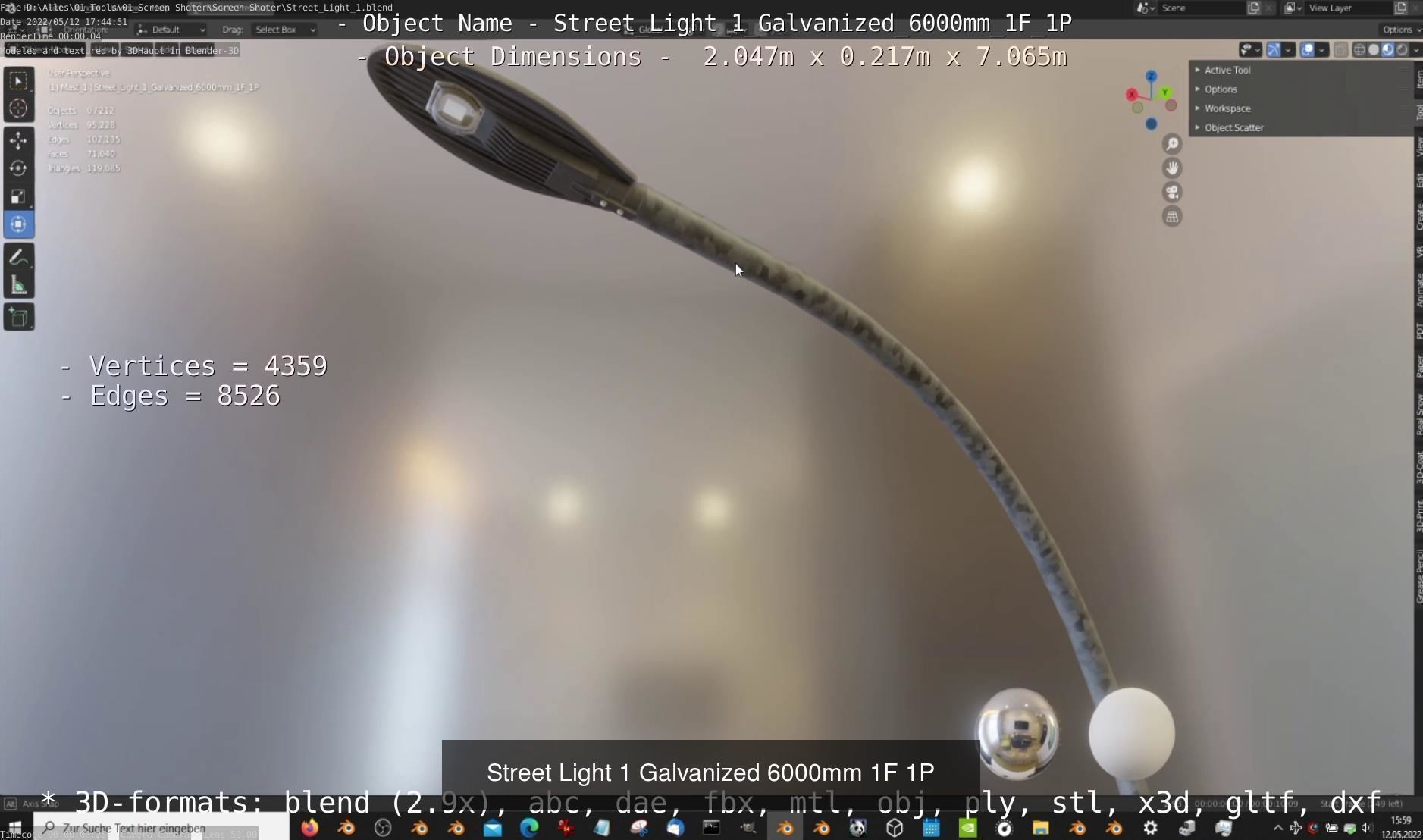 Street Light 1 2 3 4 5 Galvanized 3D Model Collection_51