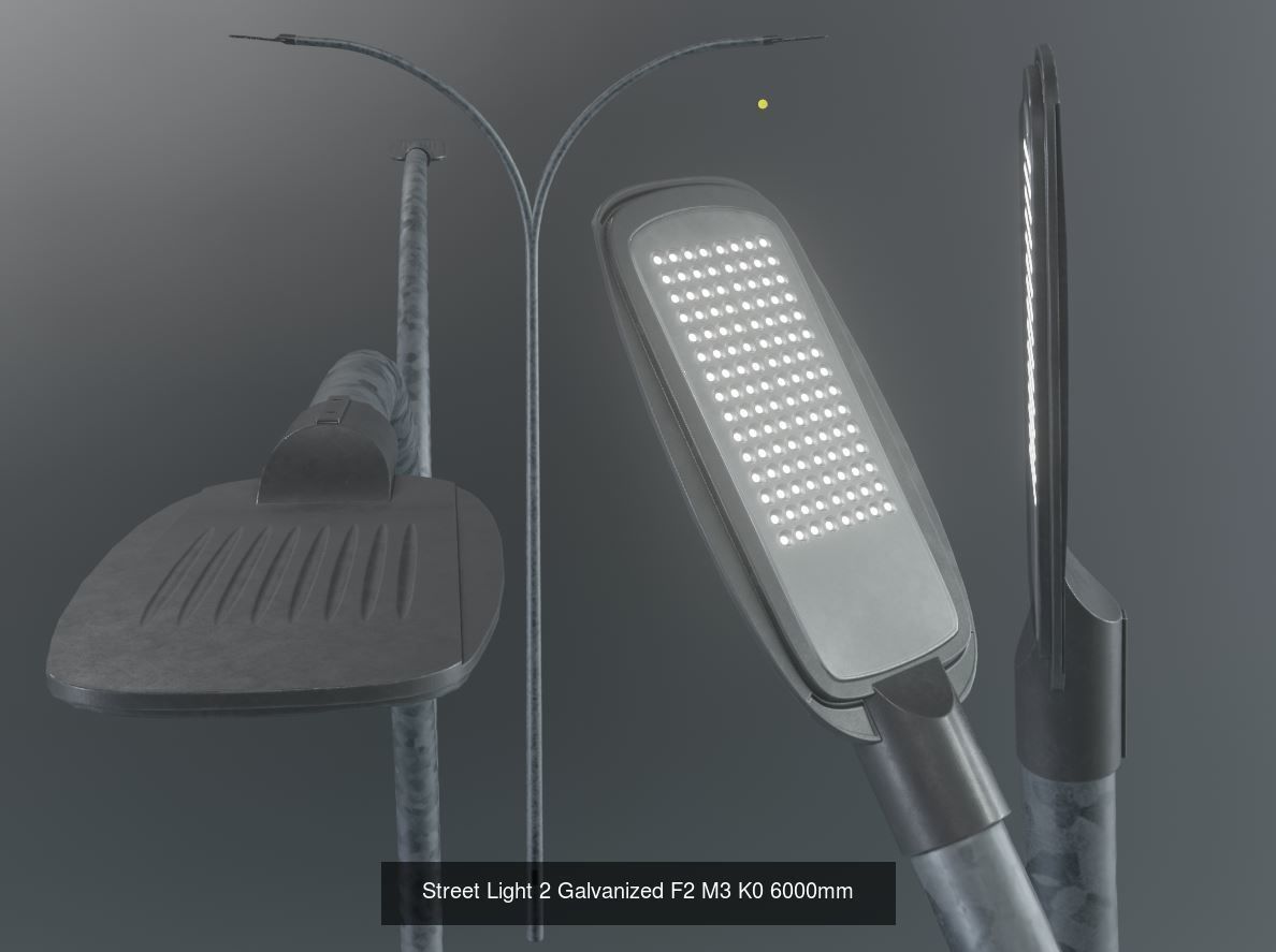 Street Light 1 2 3 4 5 Galvanized 3D Model Collection_98