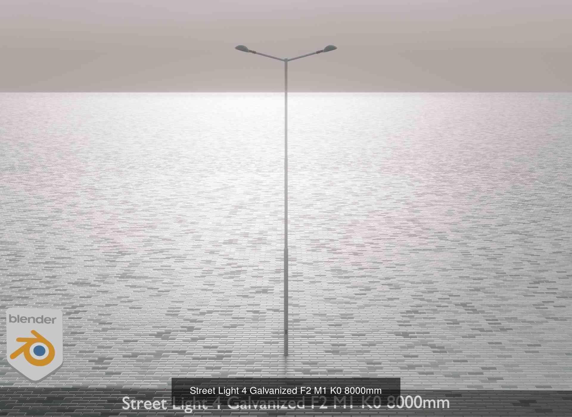 Street Light 1 2 3 4 5 Galvanized 3D Model Collection_165
