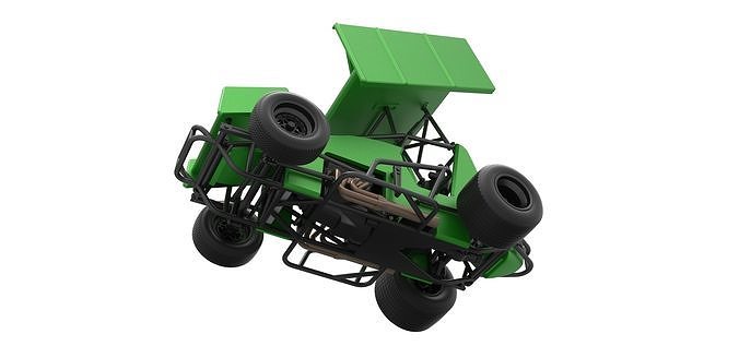 Winged Sprint car Scale 1 to 25 3D print model 3