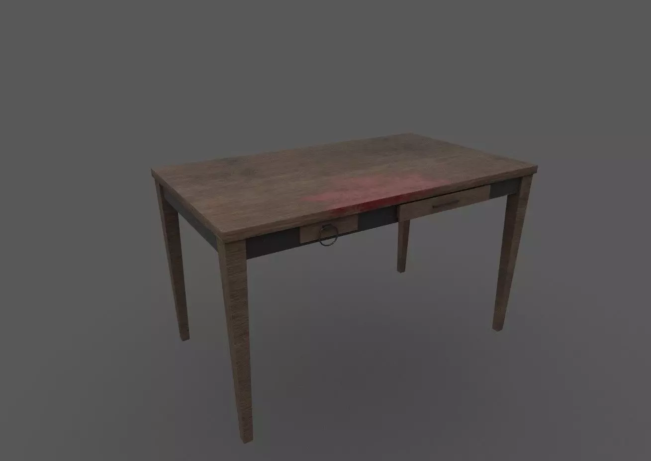 Interrogation Desk and Chair Low-poly 3D model