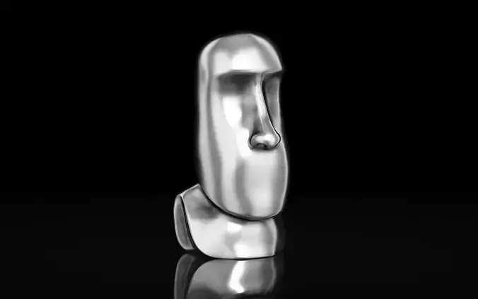 Modern Moai Sculpture