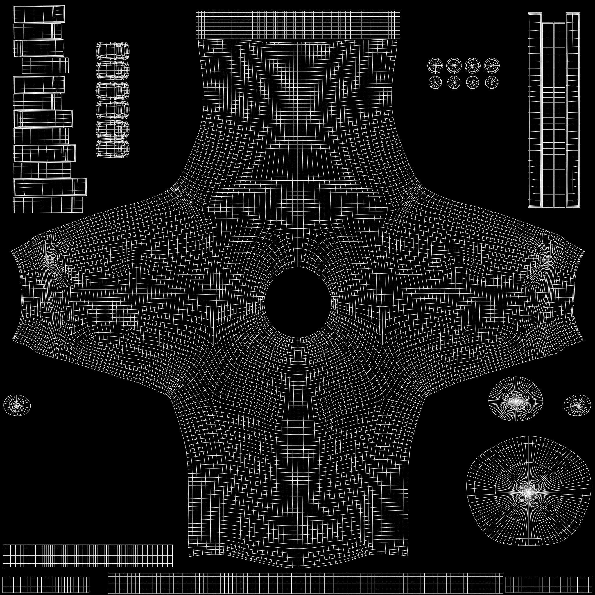 Male Black Leather Futuristic Dystopian Rider Outfit Low-poly 3D model_13