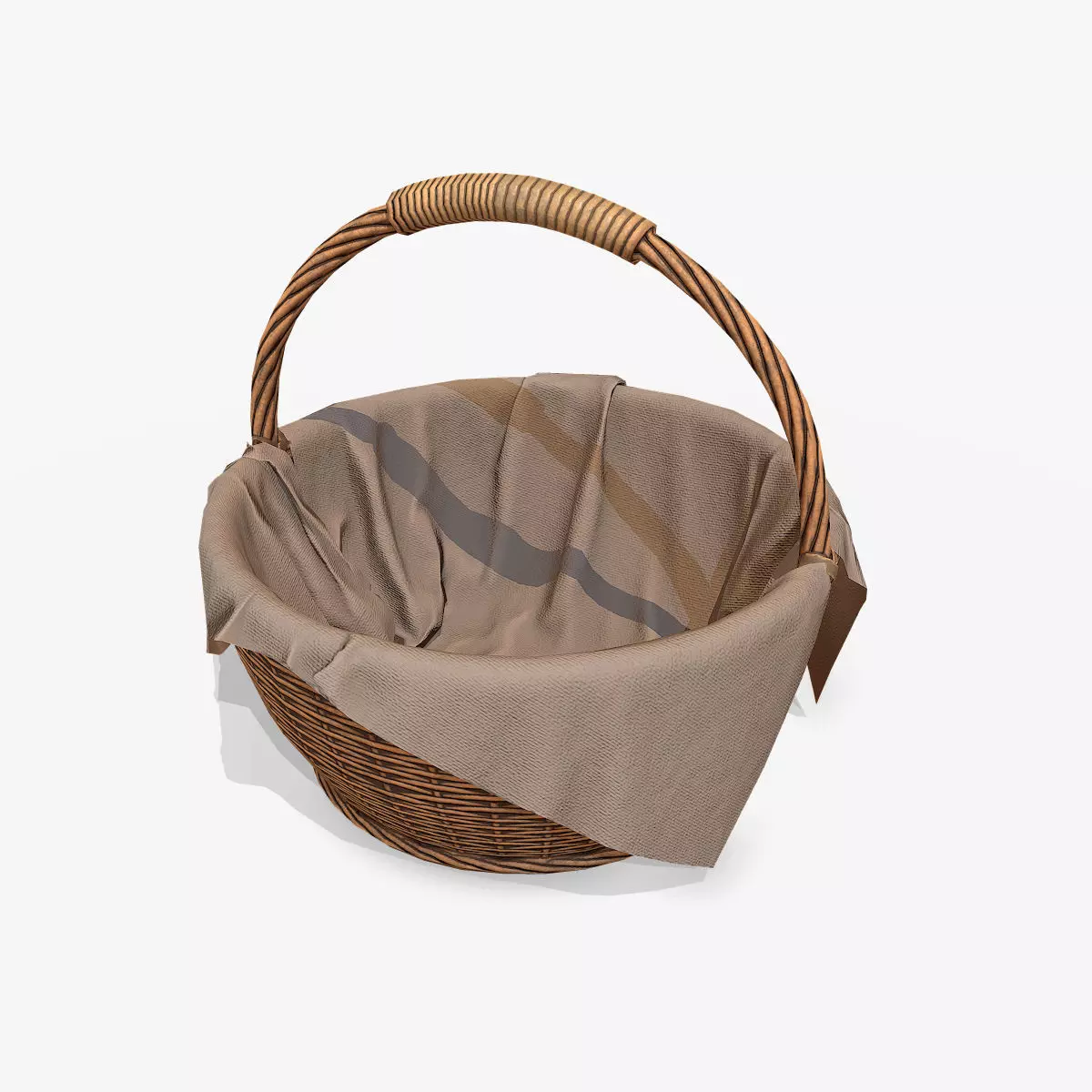 Basket 1 Low-poly 3D model_0
