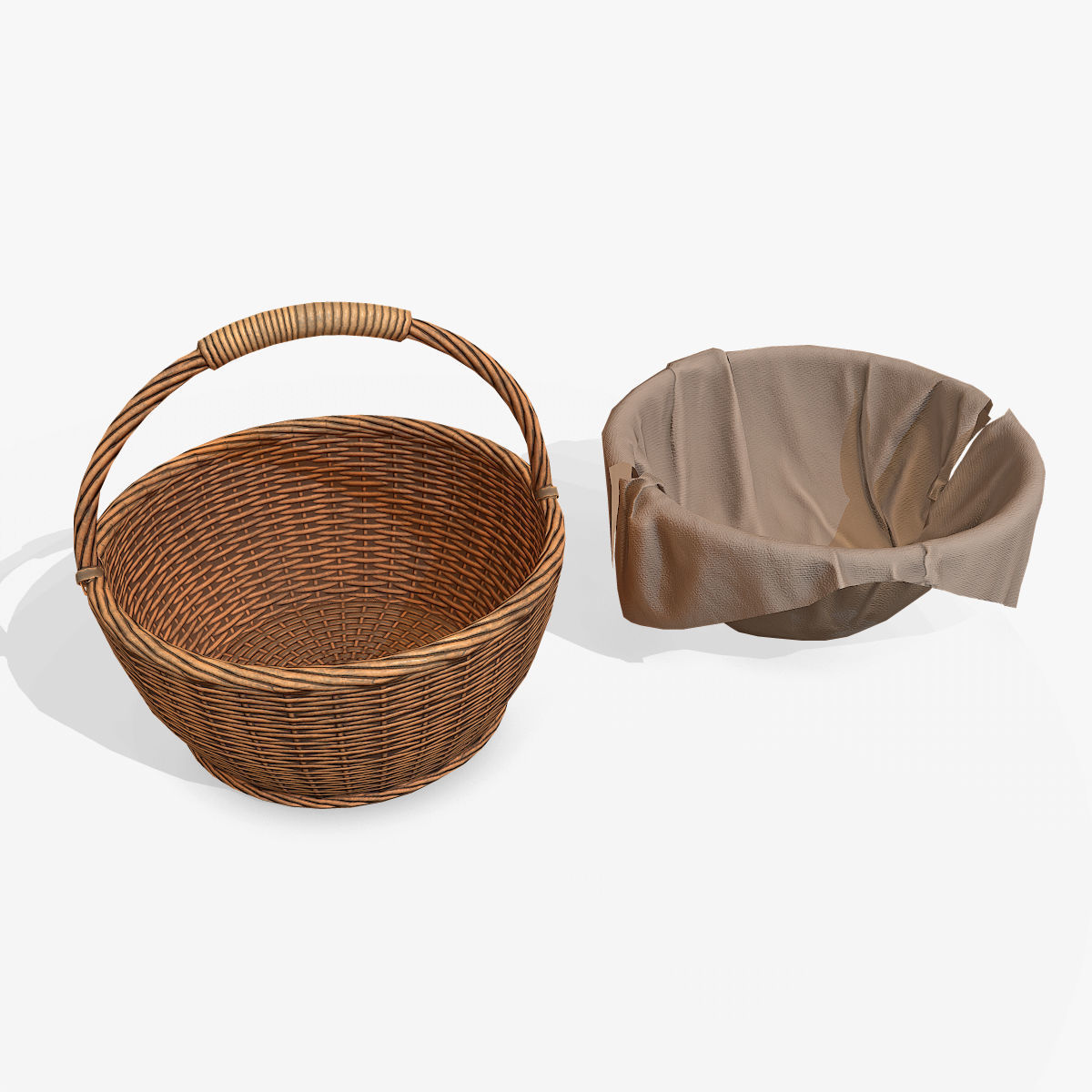 Basket 1 Low-poly 3D model_8