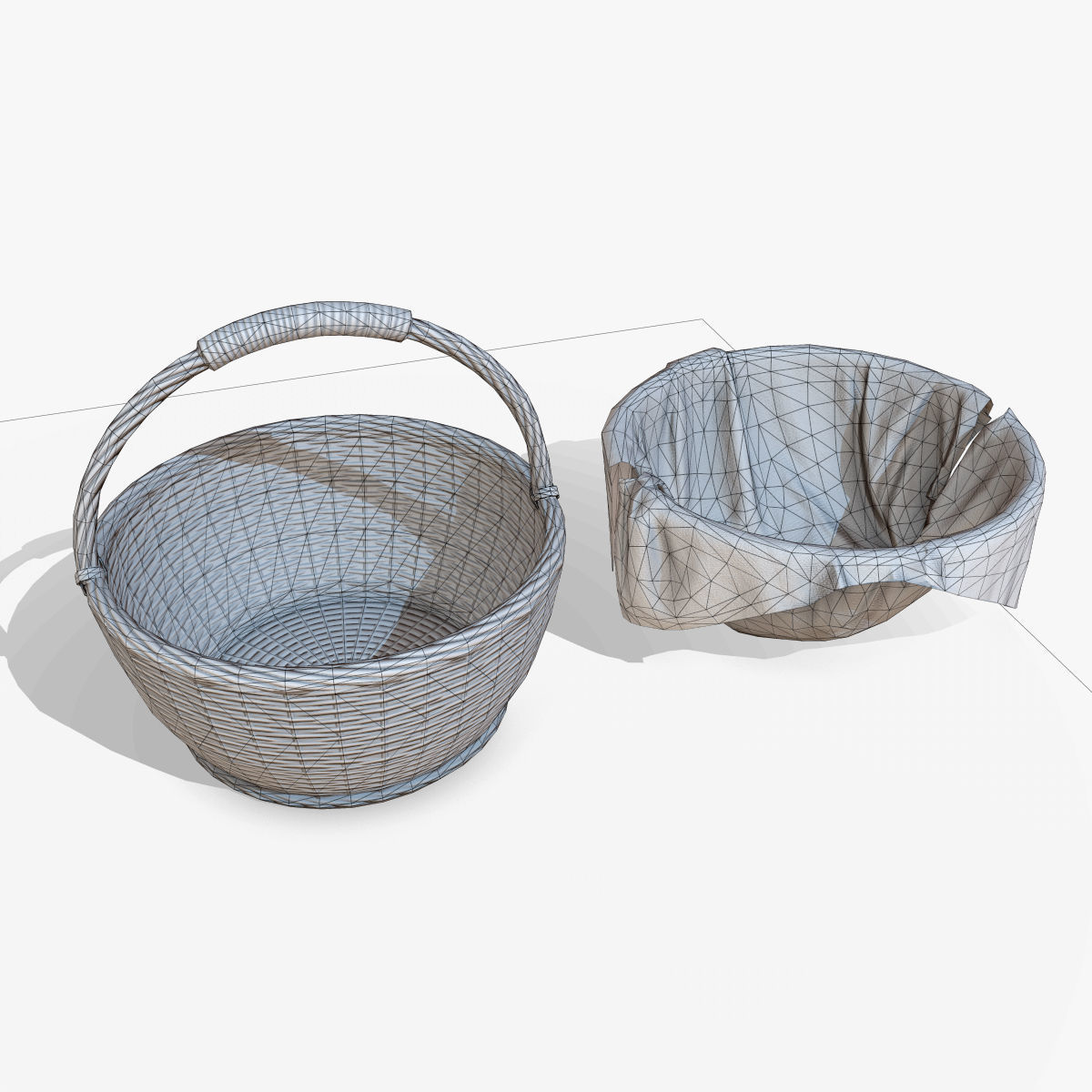Basket 1 Low-poly 3D model_10