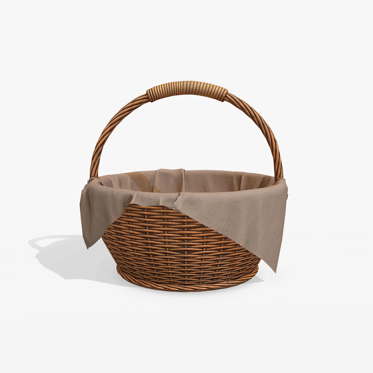 Basket 1 Low-poly 3D model_6