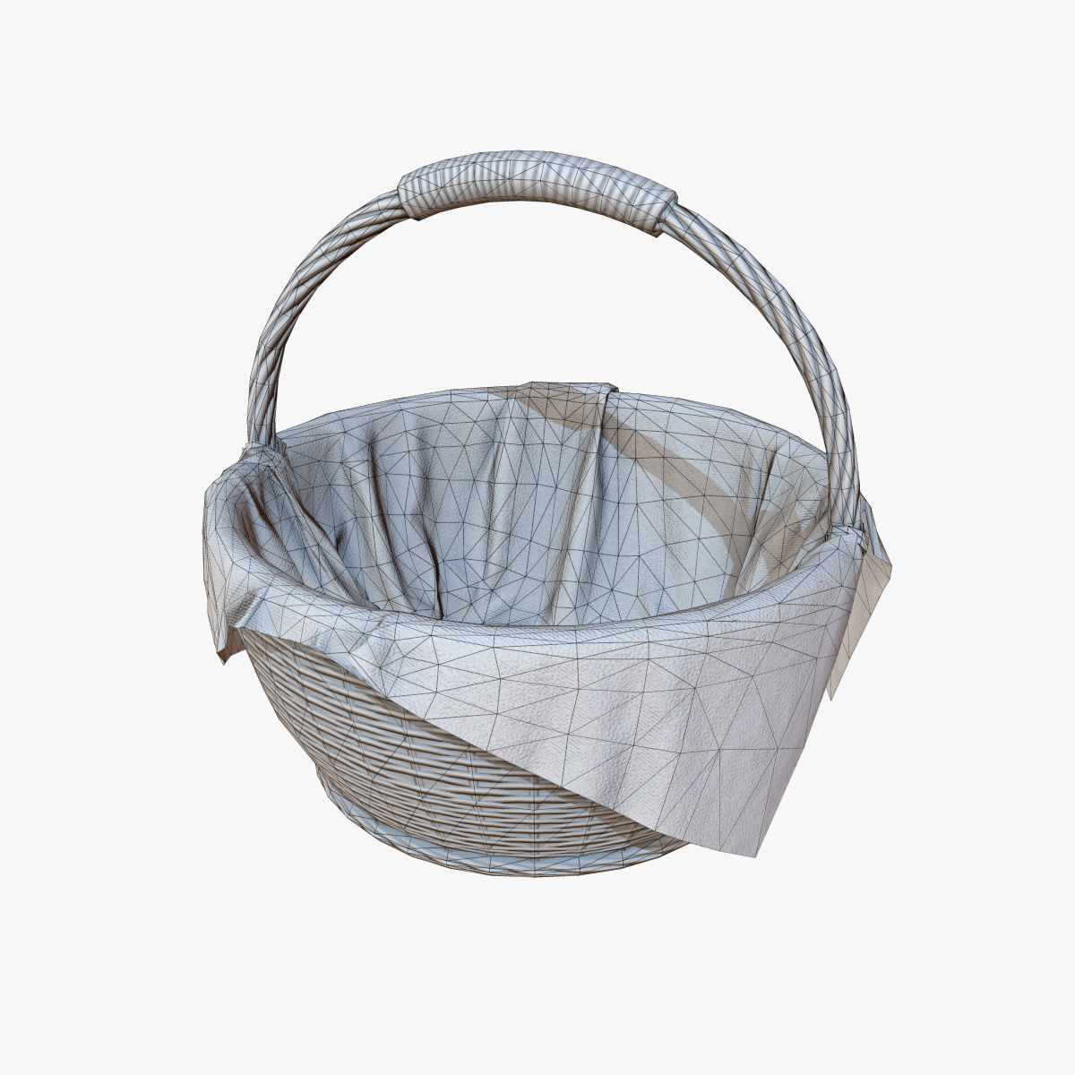 Basket 1 Low-poly 3D model_11