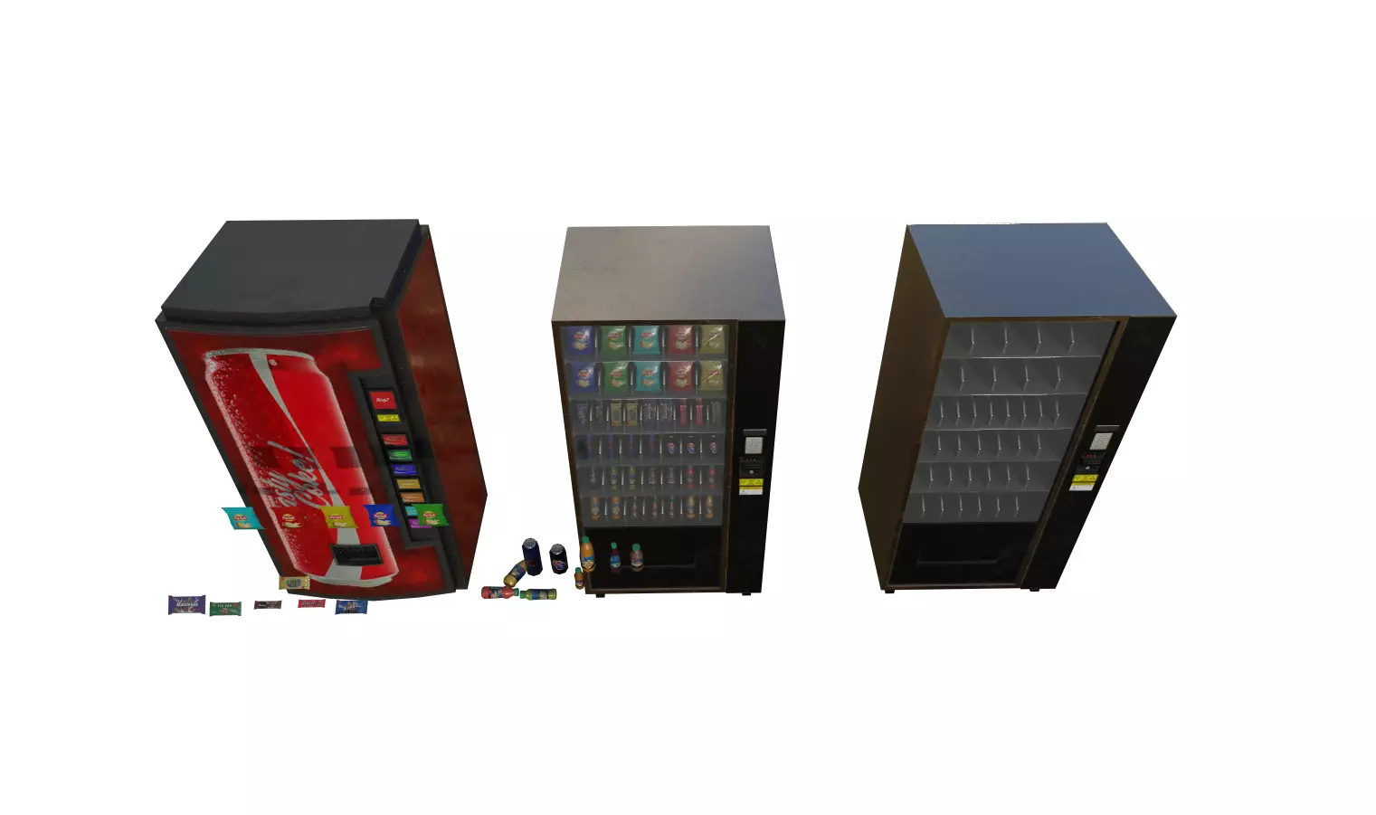Vending Machine Pack Low-poly 3D model_0
