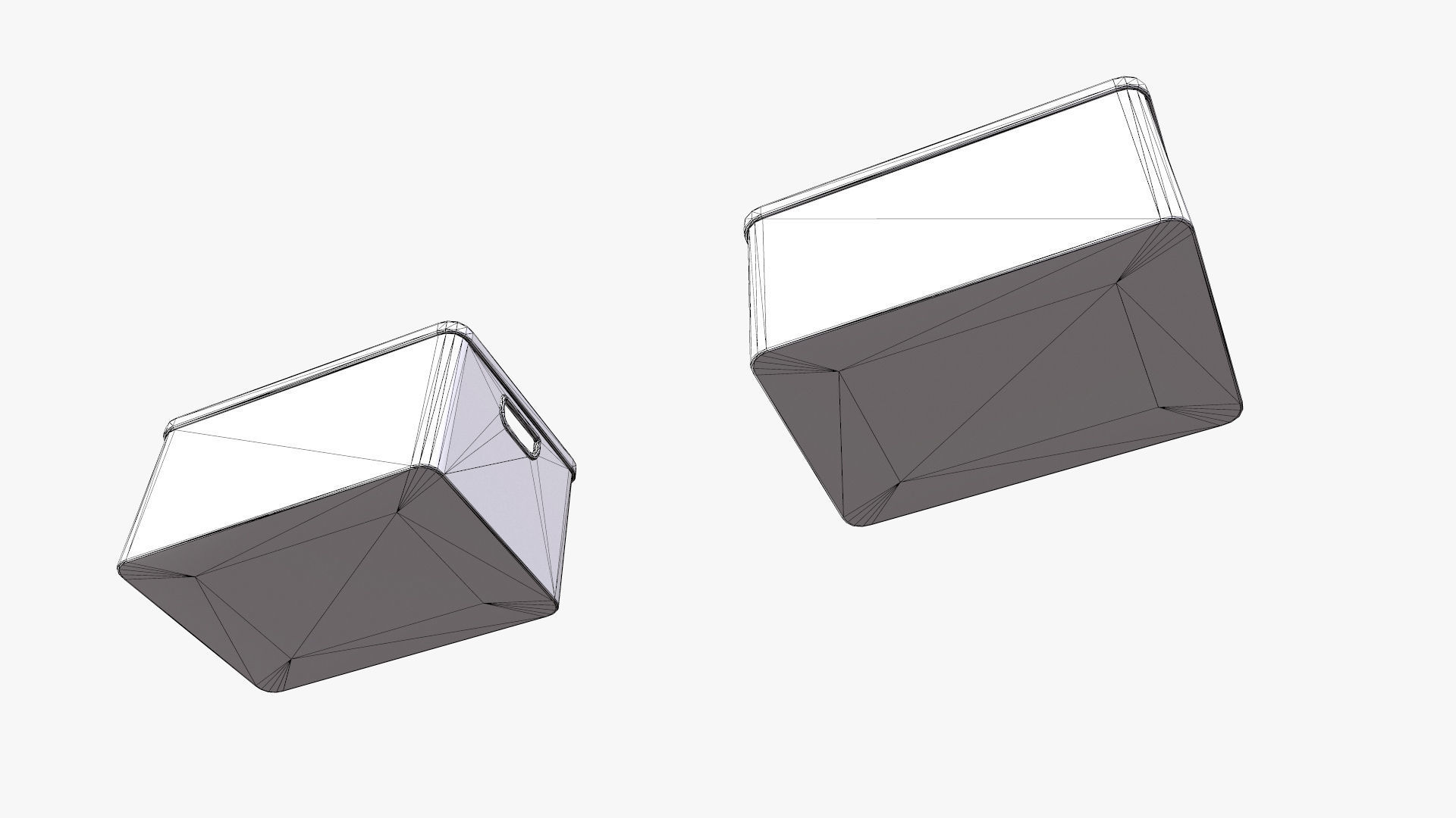 Basket 7 Low-poly 3D model_5