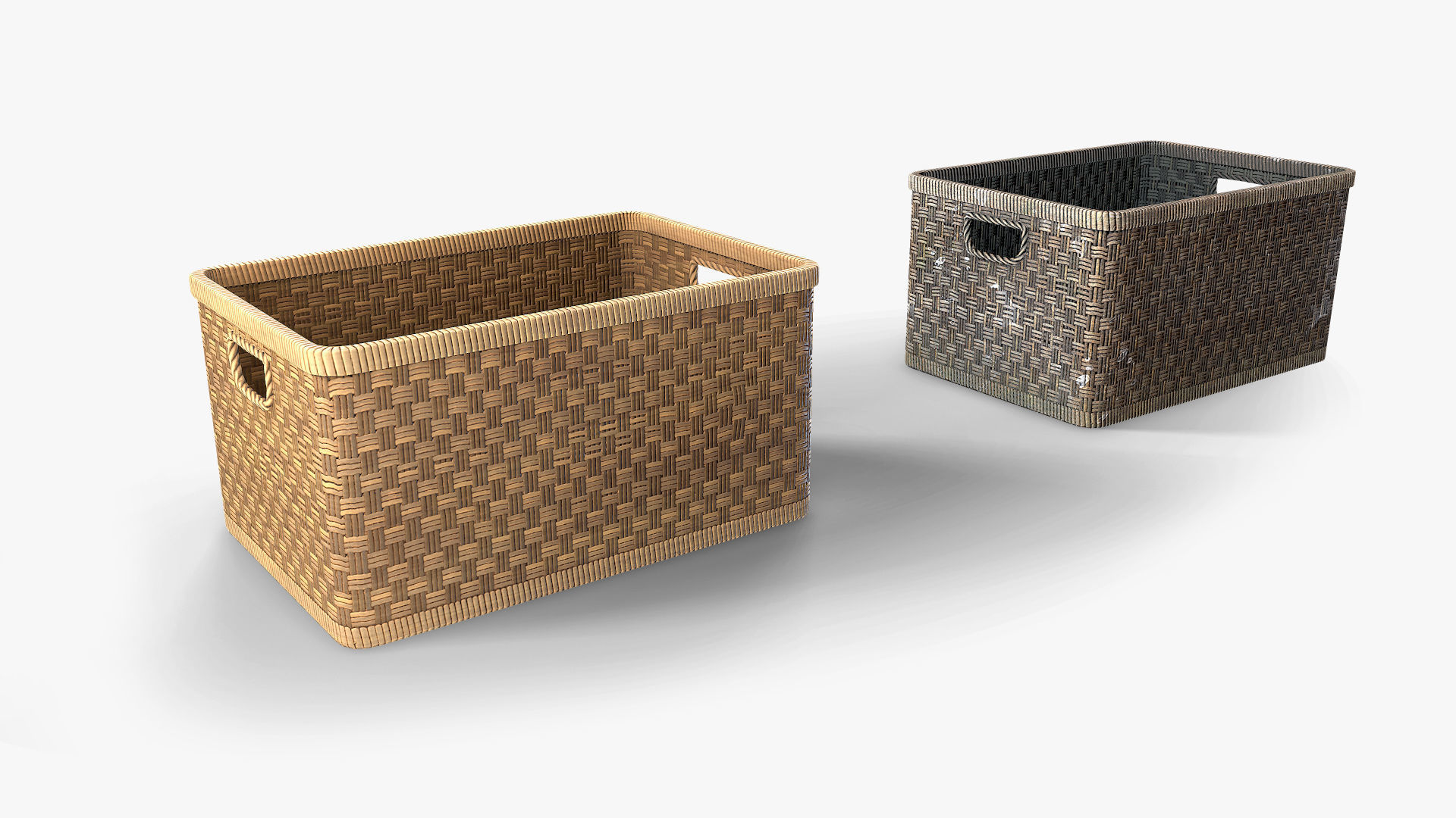 Basket 7 Low-poly 3D model_1