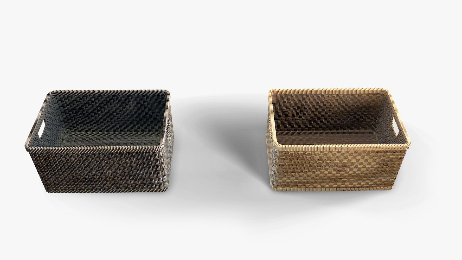 Basket 7 Low-poly 3D model_4