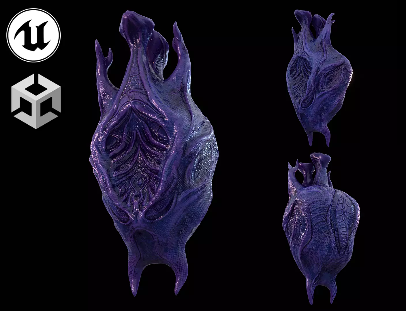Alien Egg 2 Low-poly 3D model_0