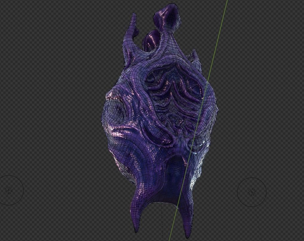 Alien Egg 2 Low-poly 3D model_7