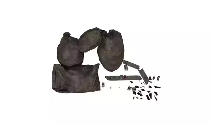 Trash Pack 1 Low-poly 3D model