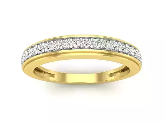 AV 455 Round Diamond Wedding Anniversary Band Ring