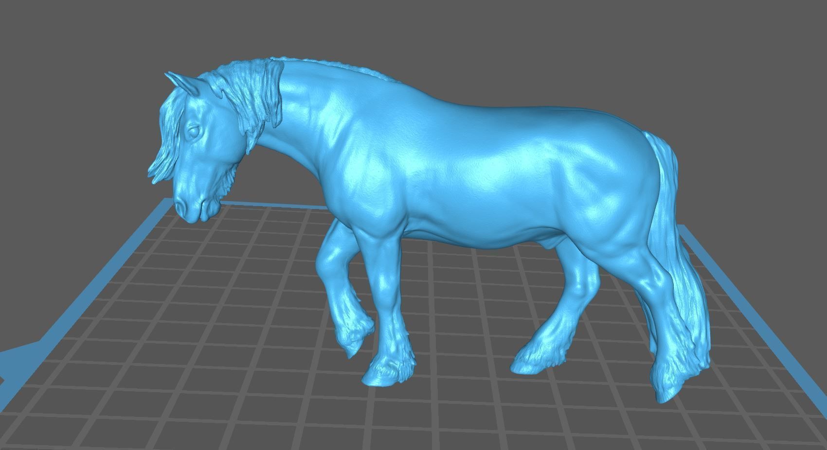 Realistic walking Frisian Horse for printing farmanimal 3D print model_5