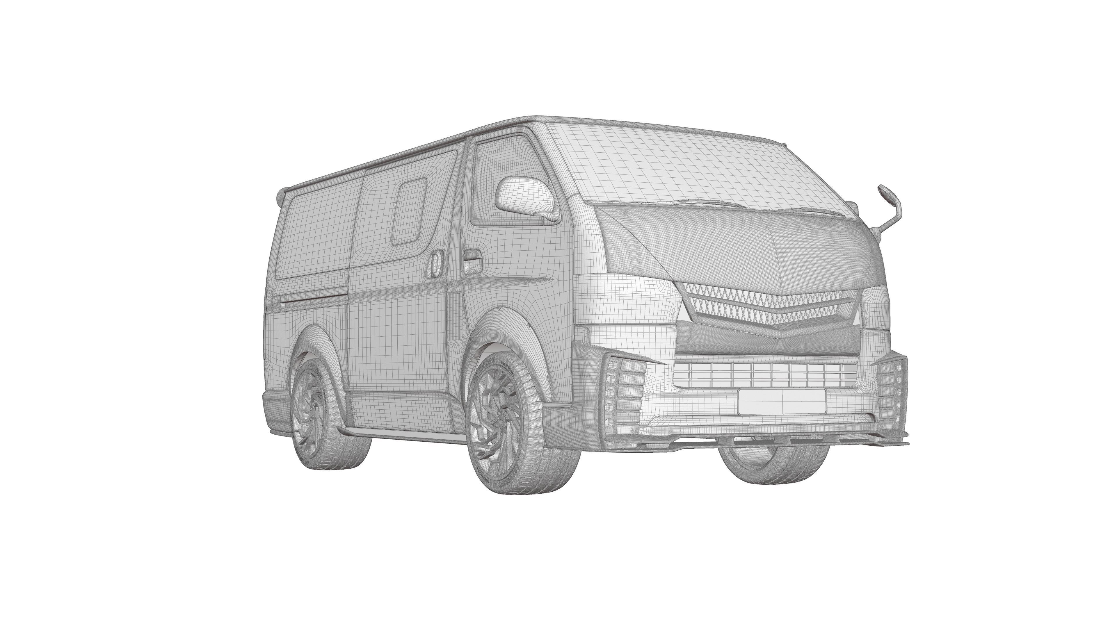 TOYOTA  Hiace KDH Van 3D model_22