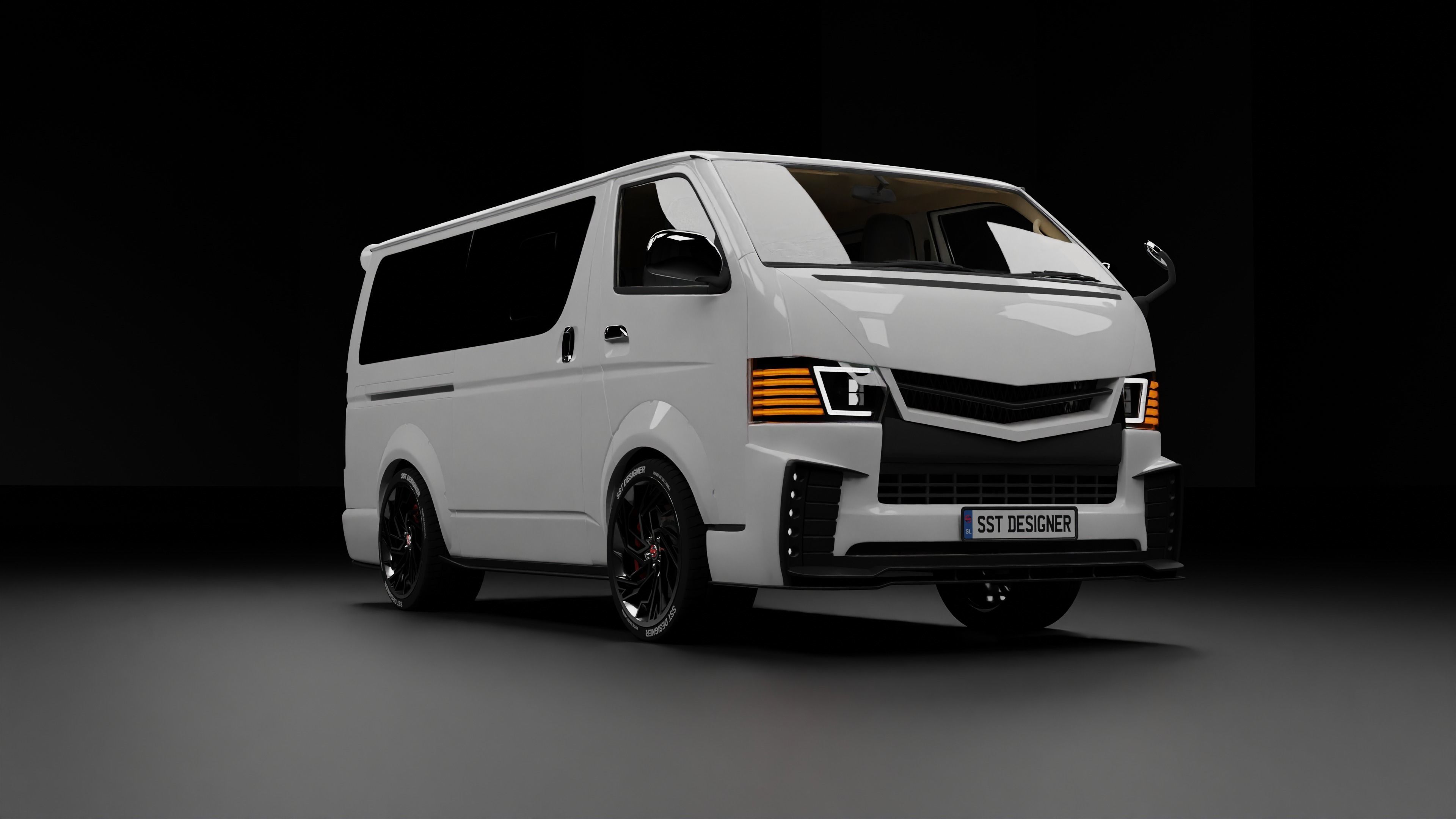 TOYOTA  Hiace KDH Van 3D model_5