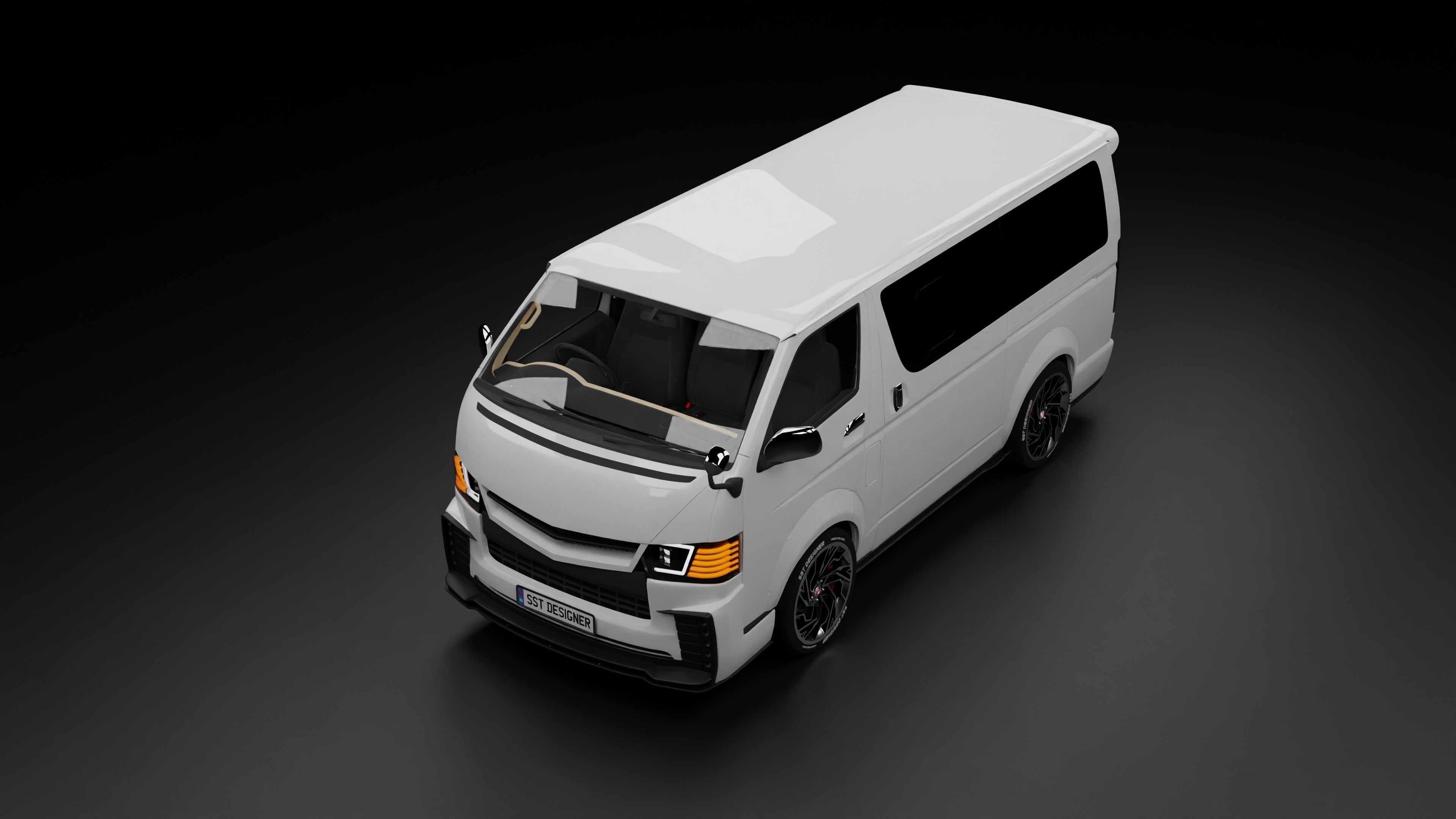 TOYOTA  Hiace KDH Van 3D model_3