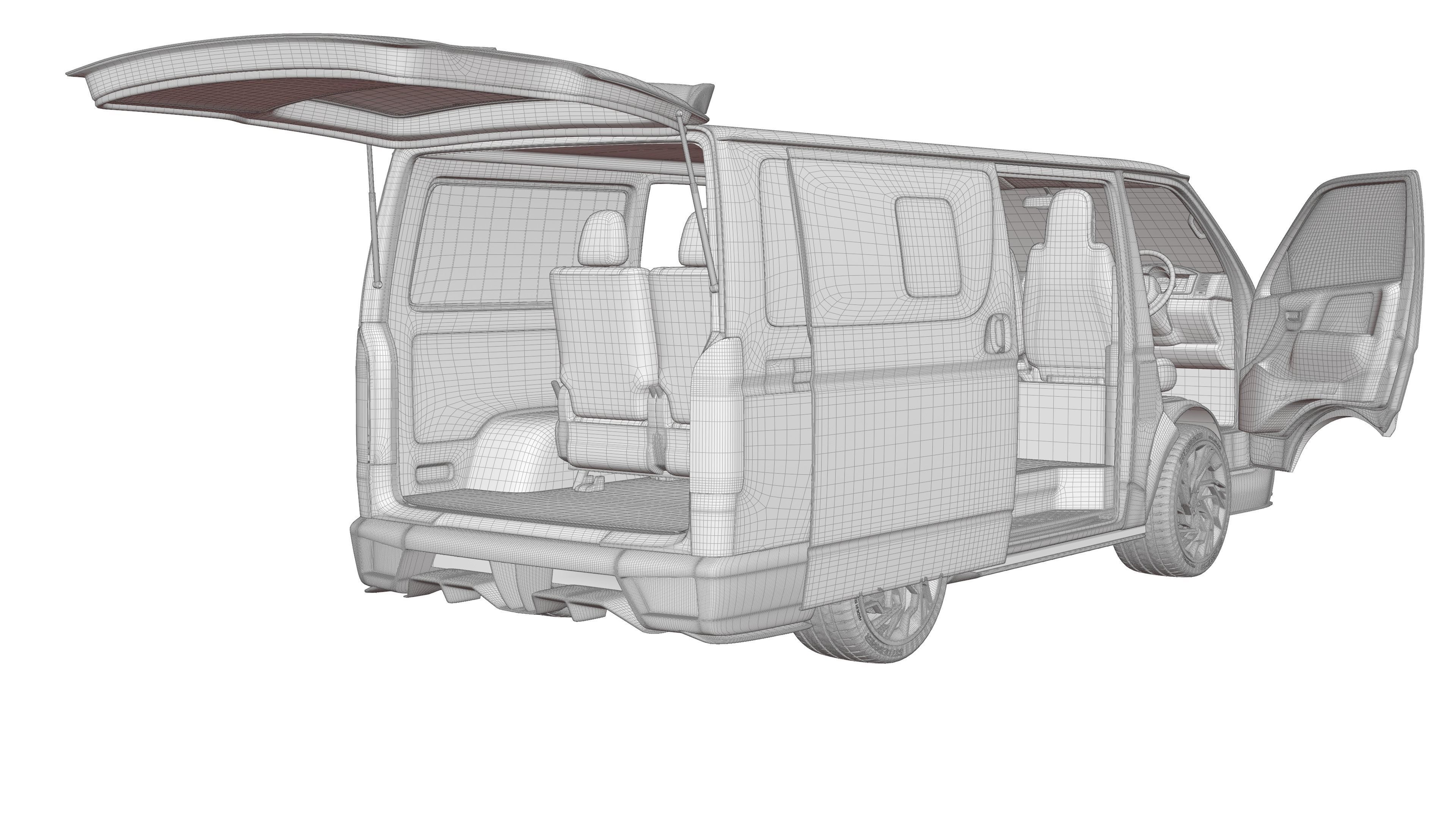 TOYOTA  Hiace KDH Van 3D model_28