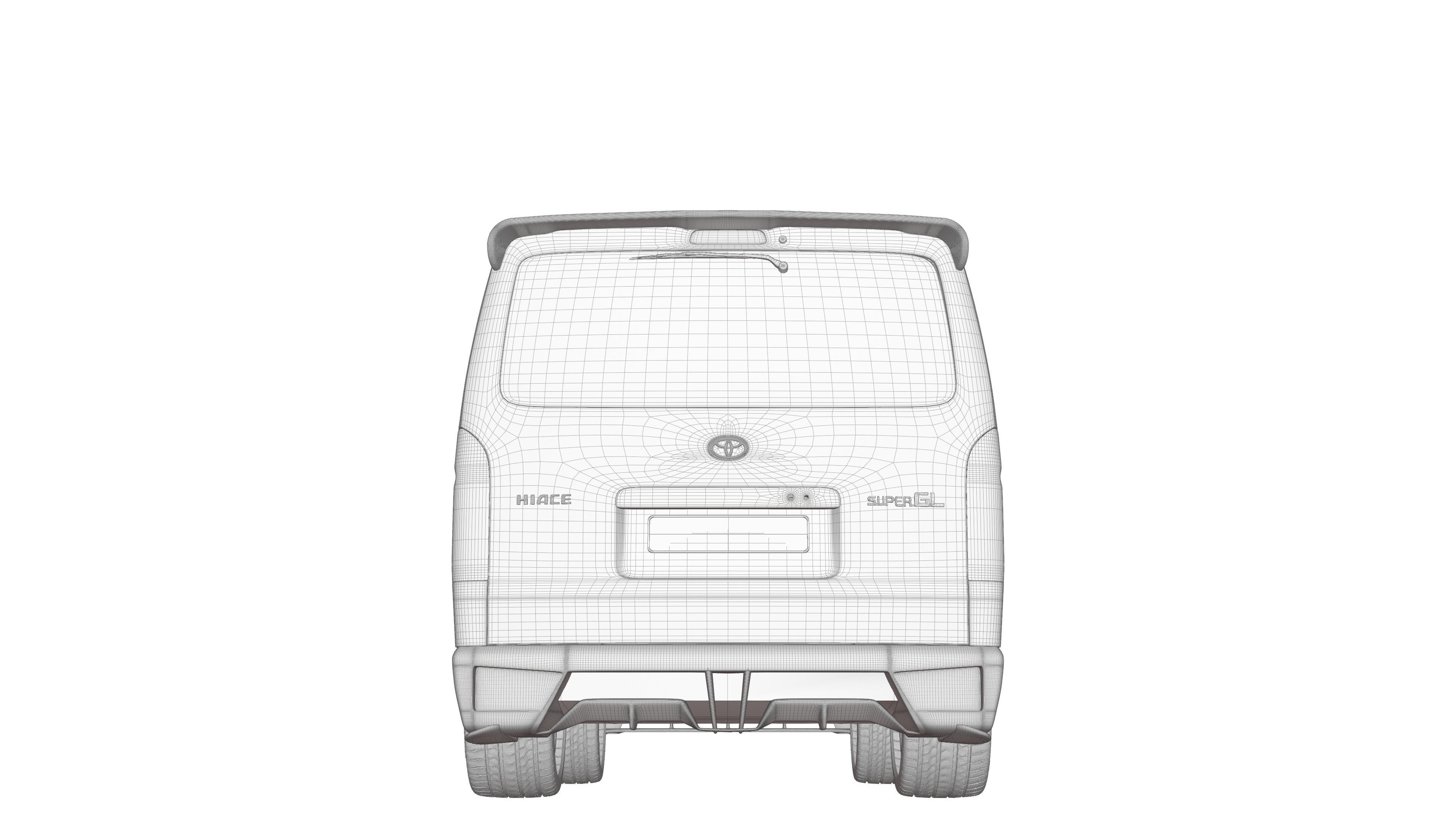 TOYOTA  Hiace KDH Van 3D model_25