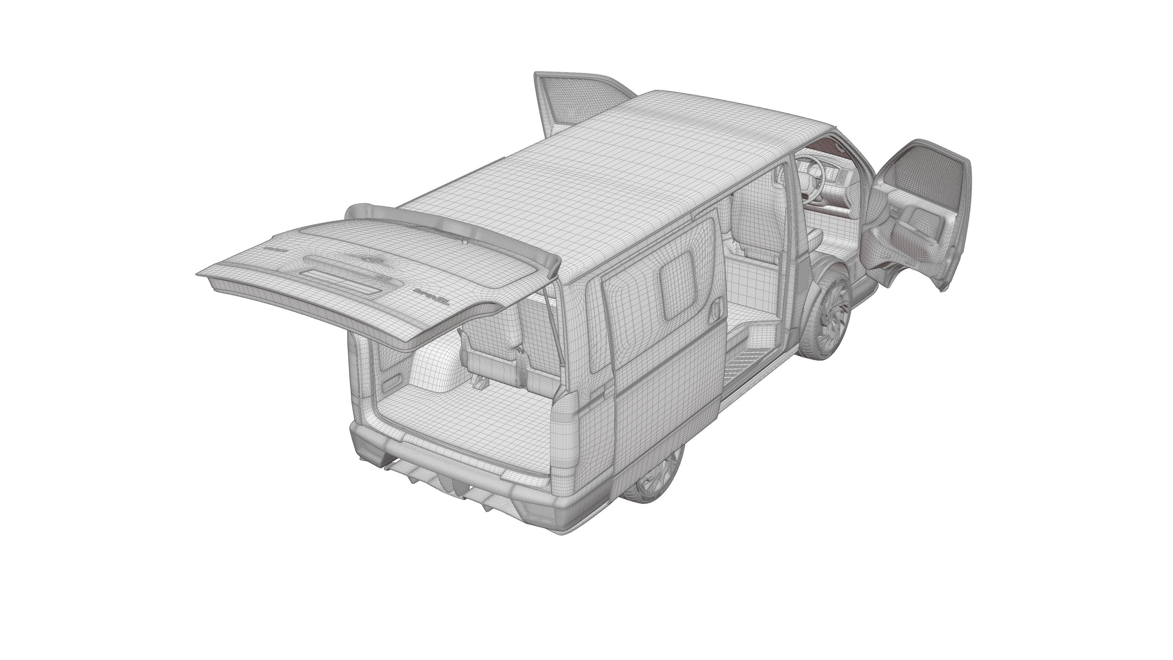 TOYOTA  Hiace KDH Van 3D model_30