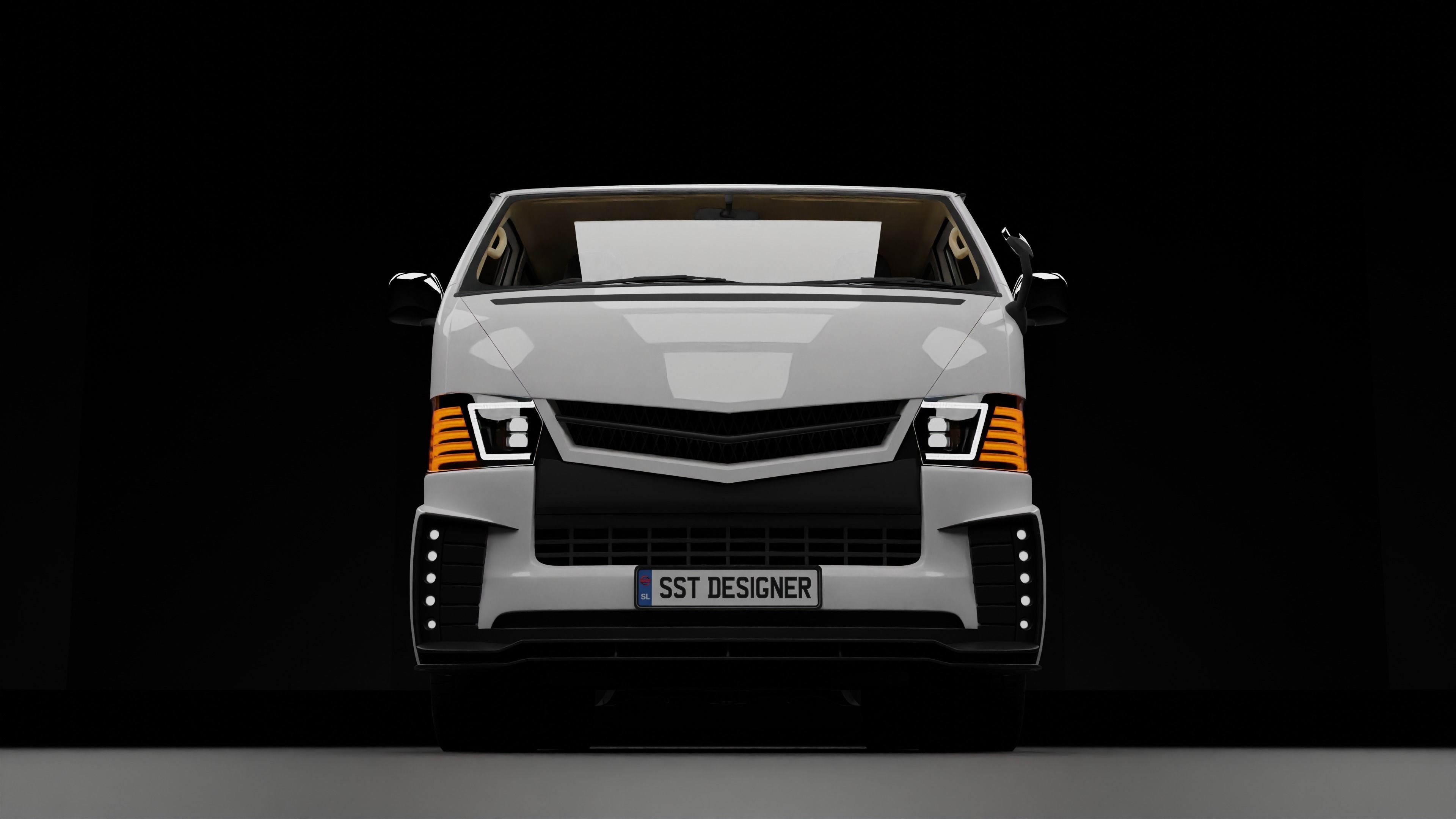 TOYOTA  Hiace KDH Van 3D model_8