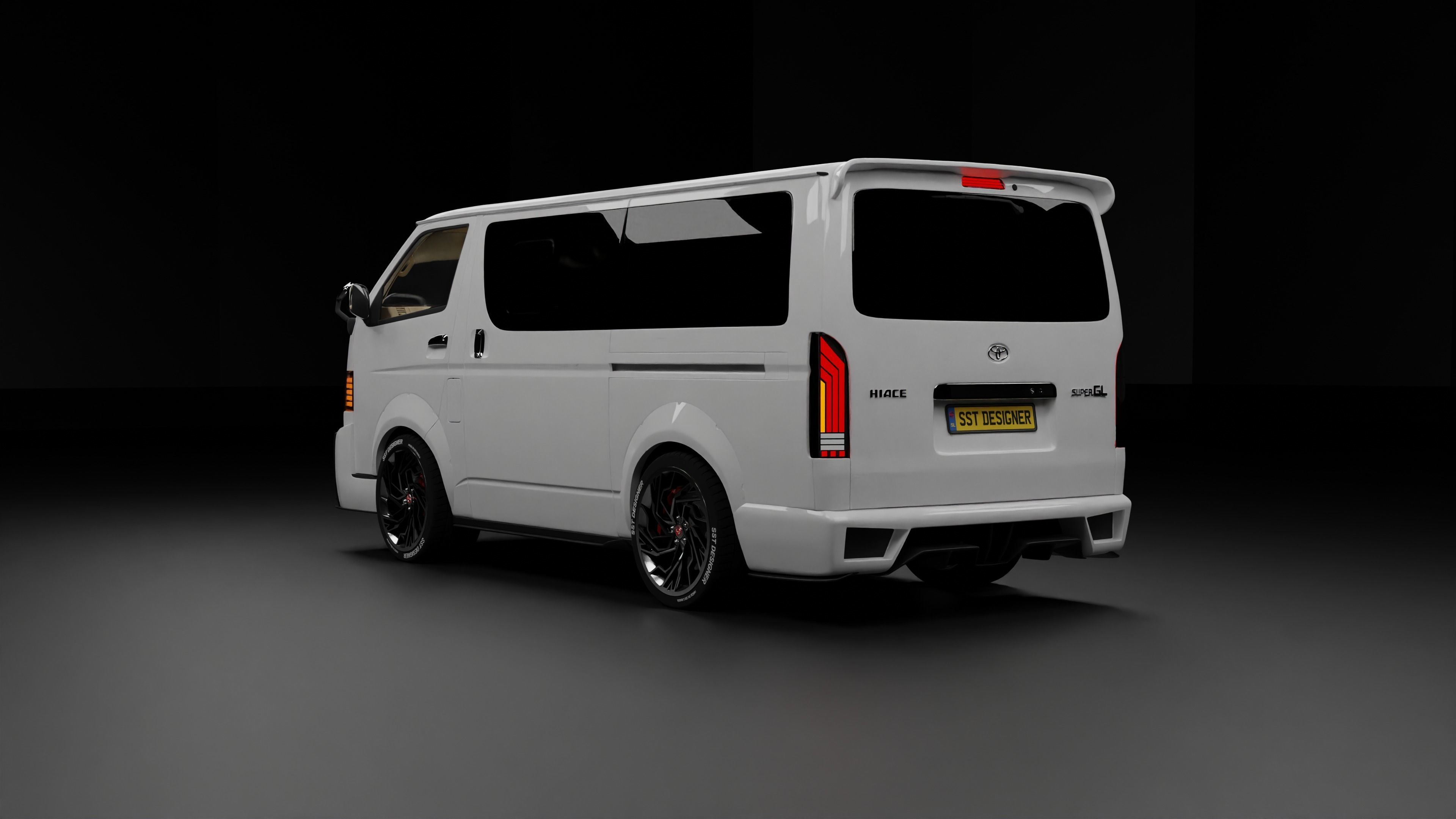 TOYOTA  Hiace KDH Van 3D model_6