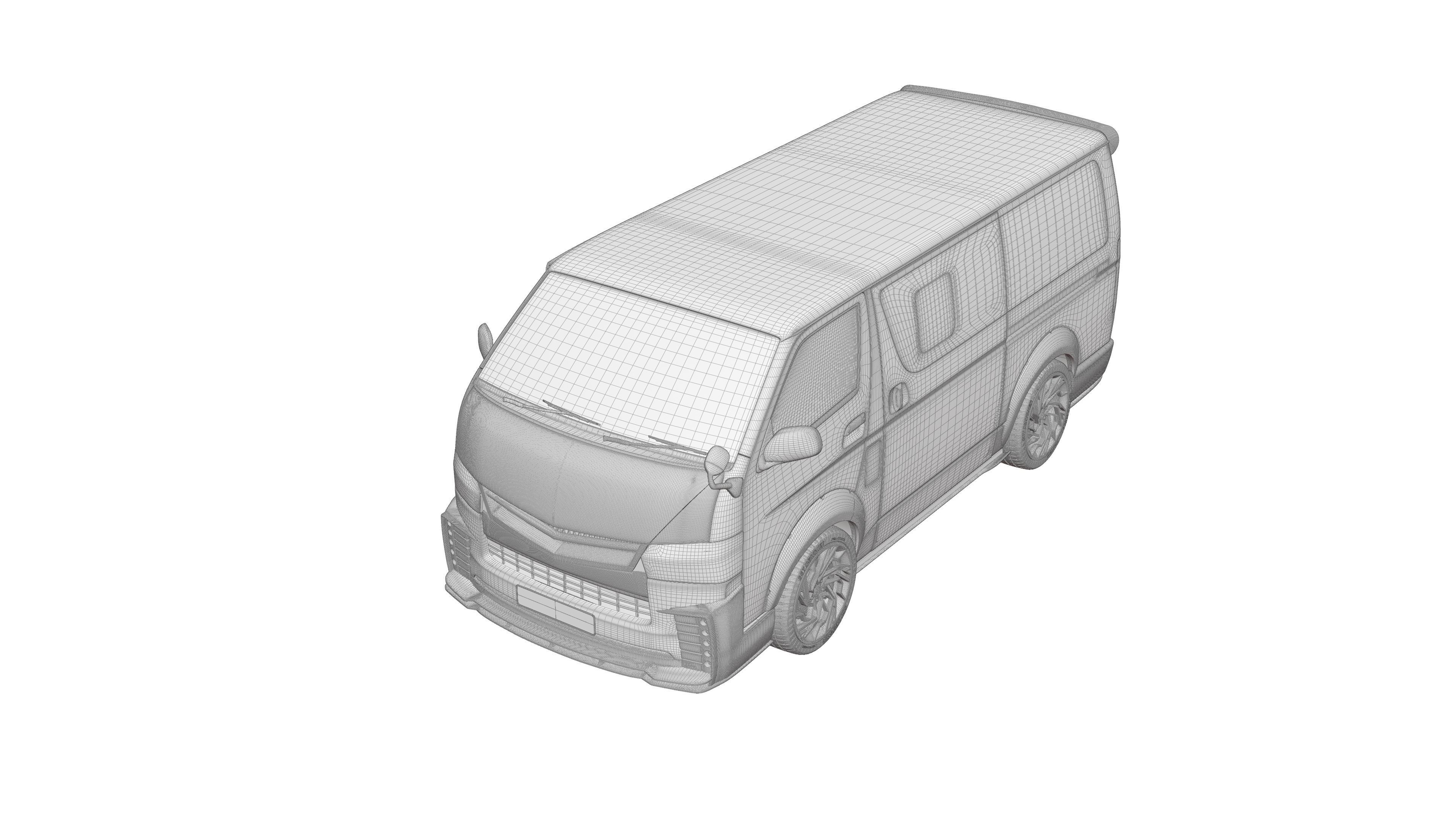 TOYOTA  Hiace KDH Van 3D model_23