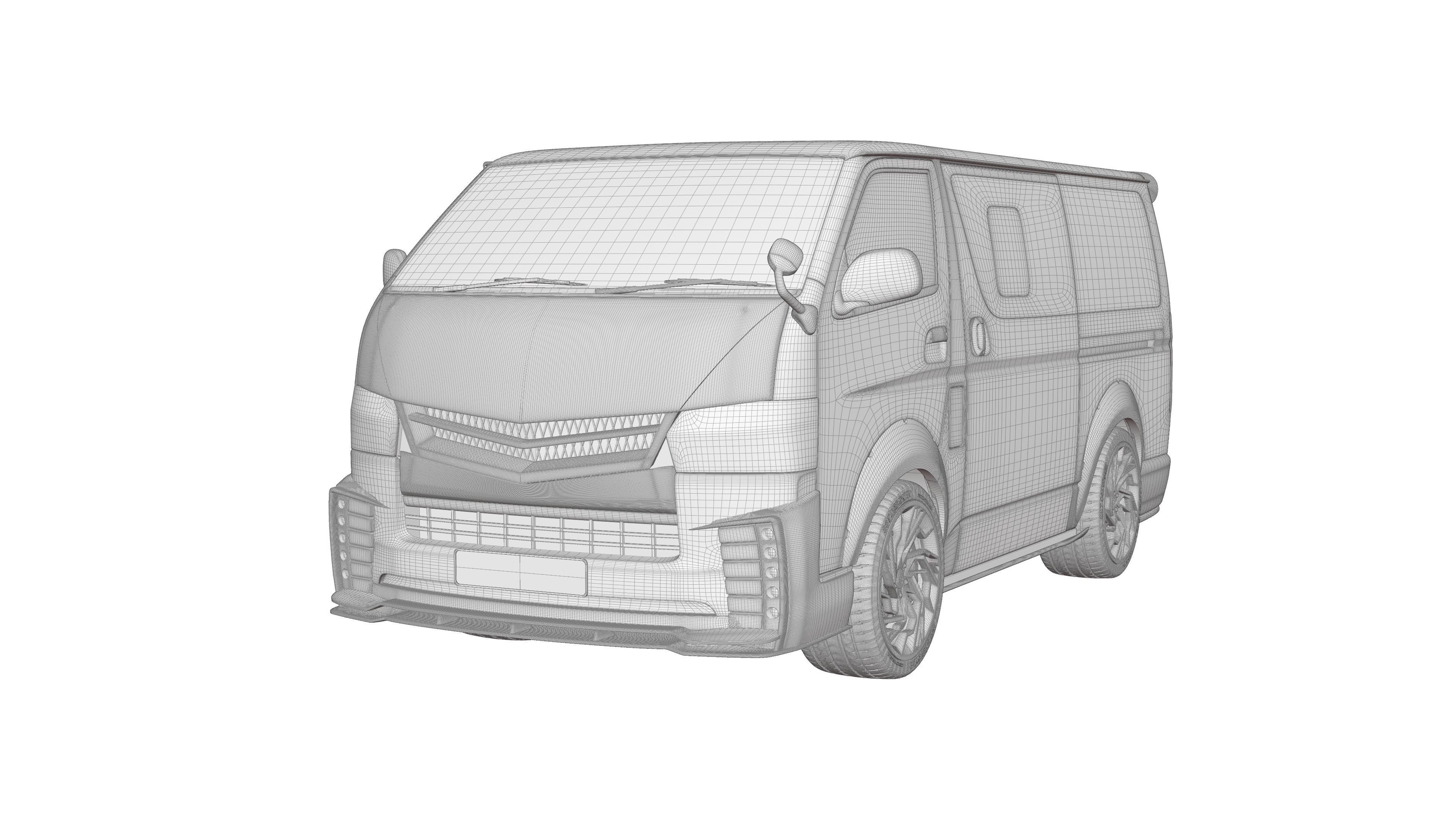 TOYOTA  Hiace KDH Van 3D model_18