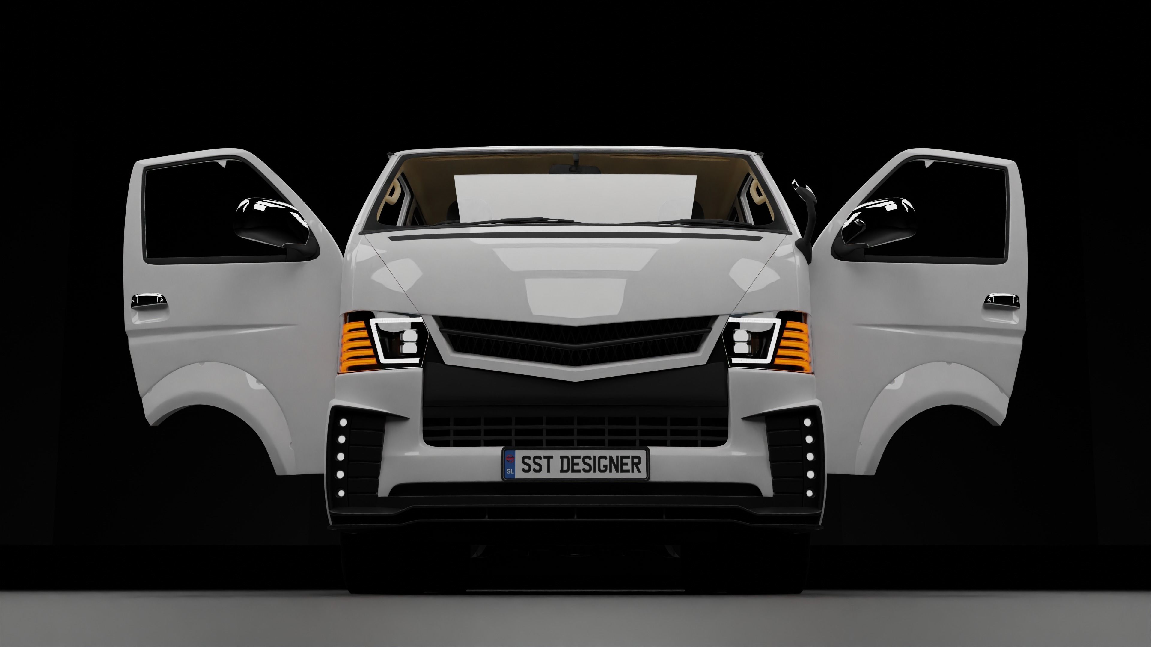 TOYOTA  Hiace KDH Van 3D model_17