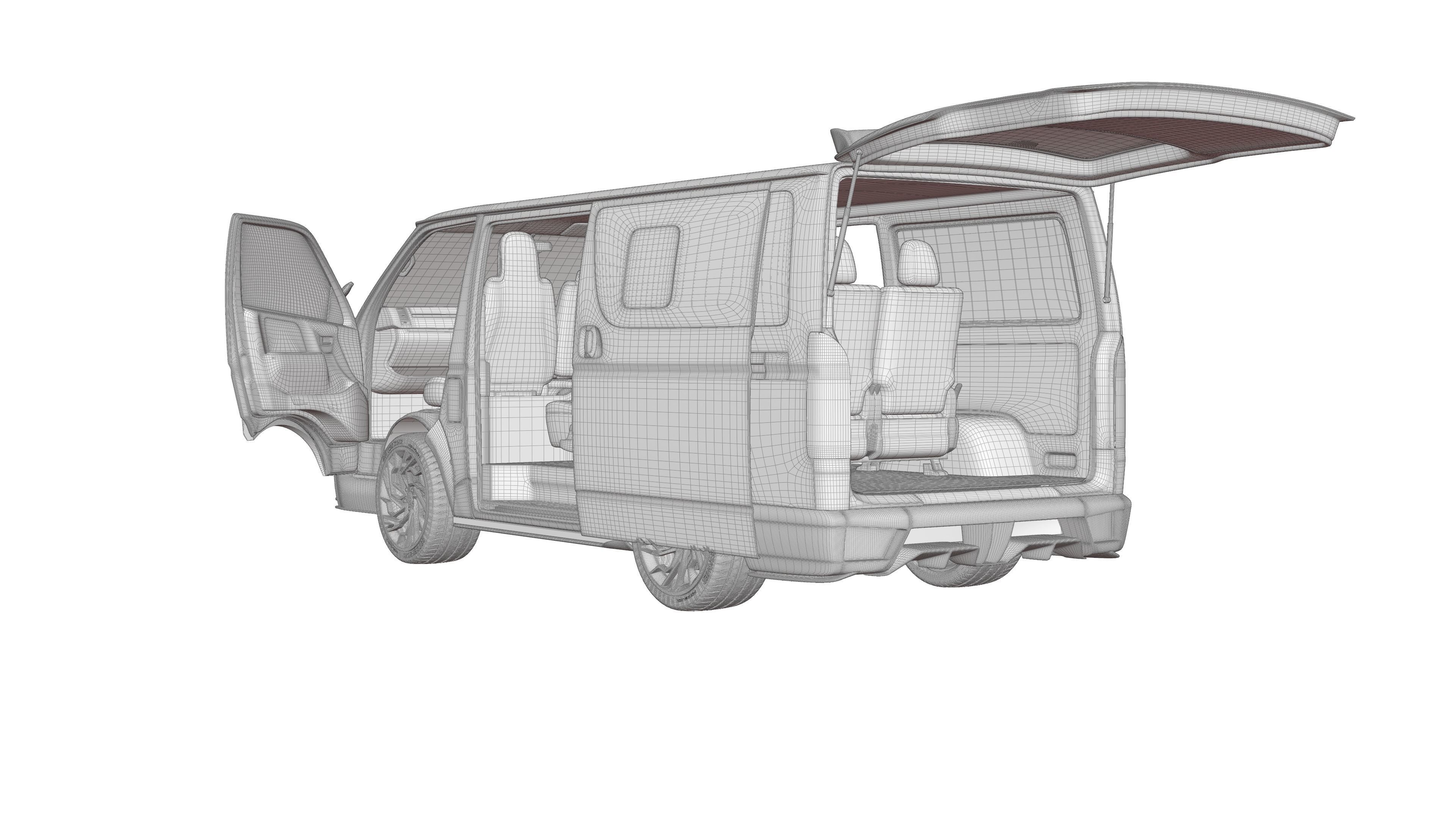 TOYOTA  Hiace KDH Van 3D model_32