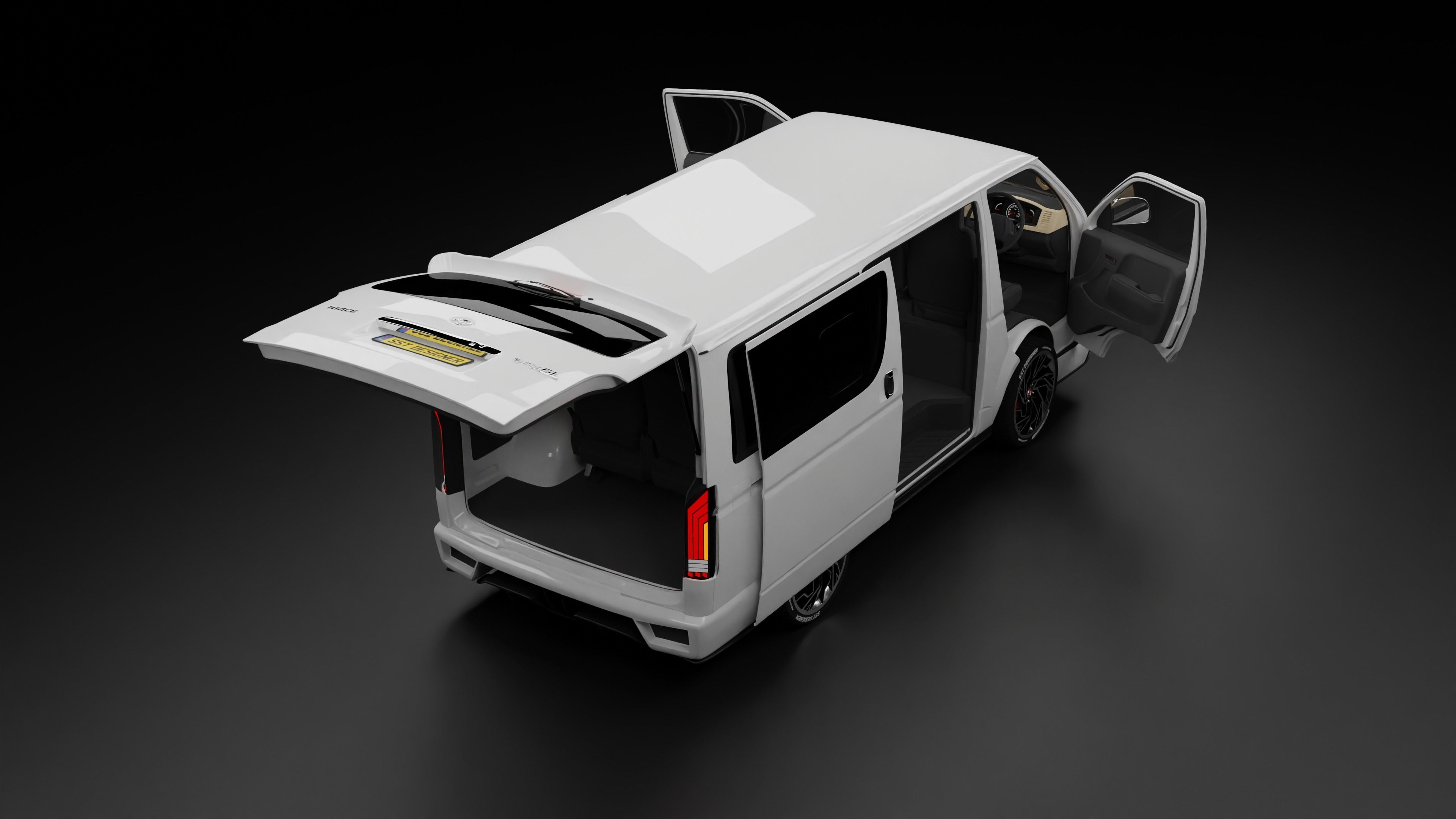 TOYOTA  Hiace KDH Van 3D model_13