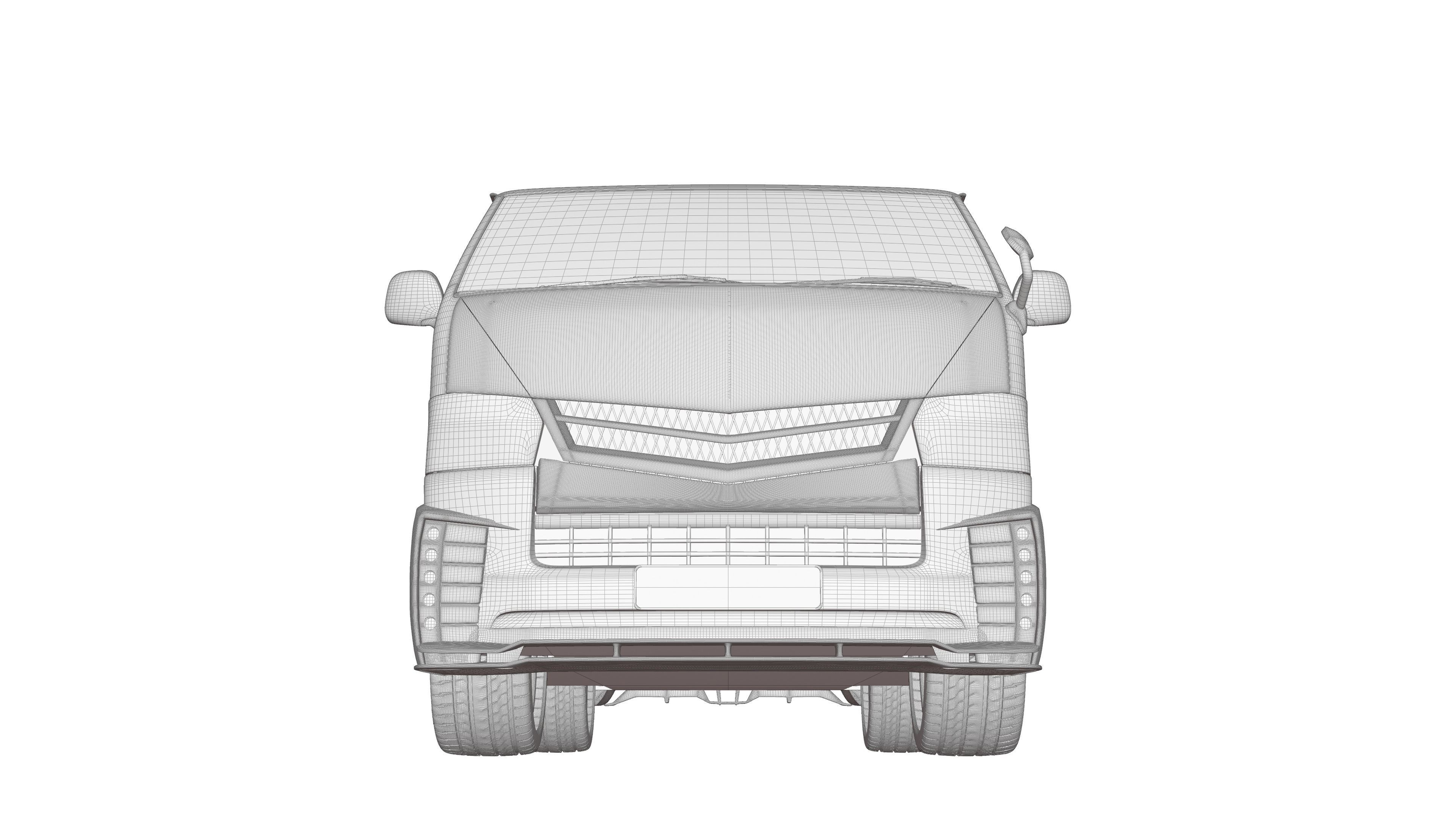 TOYOTA  Hiace KDH Van 3D model_26